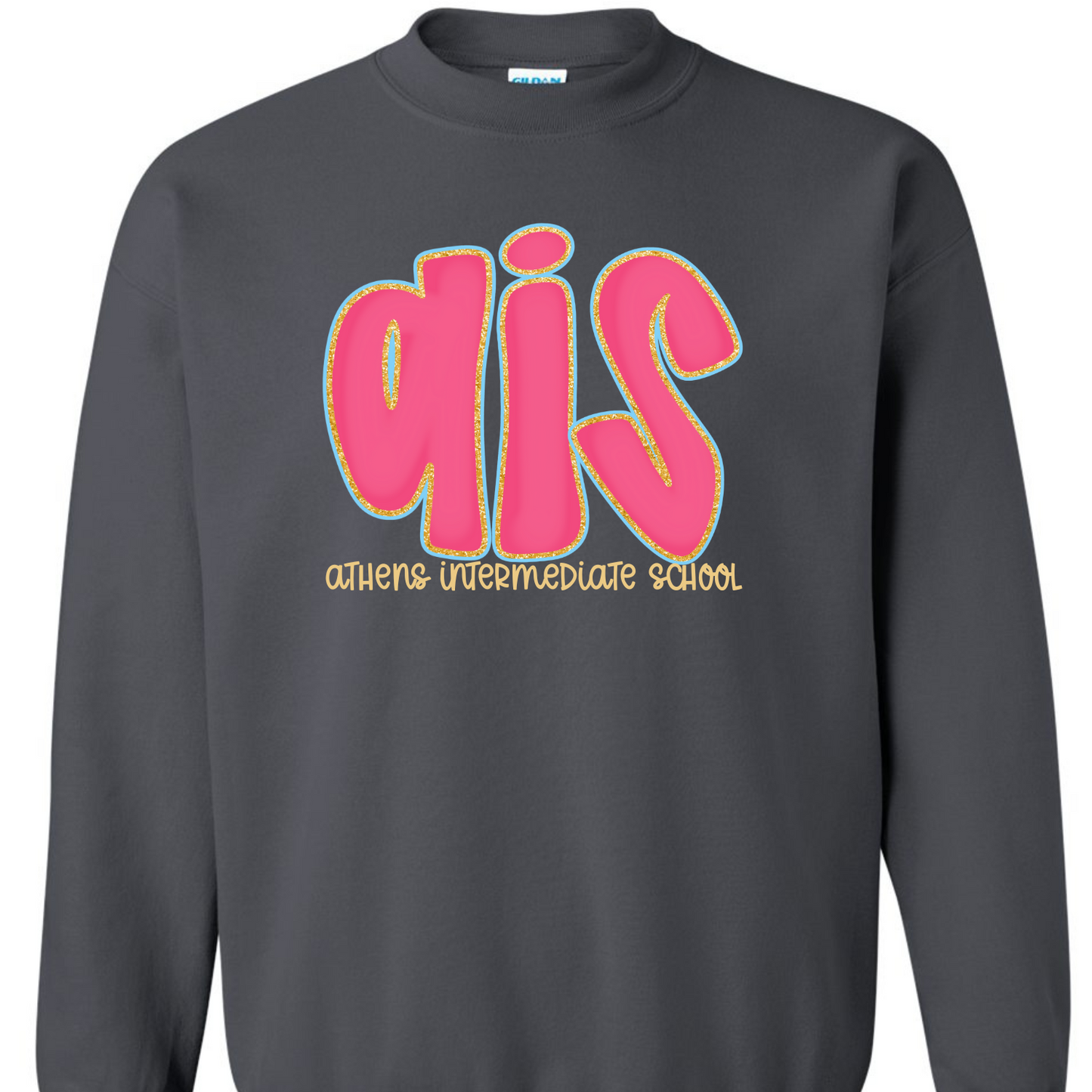 Athens Intermediate School Hot Pink Doodle Letters Sweatshirts