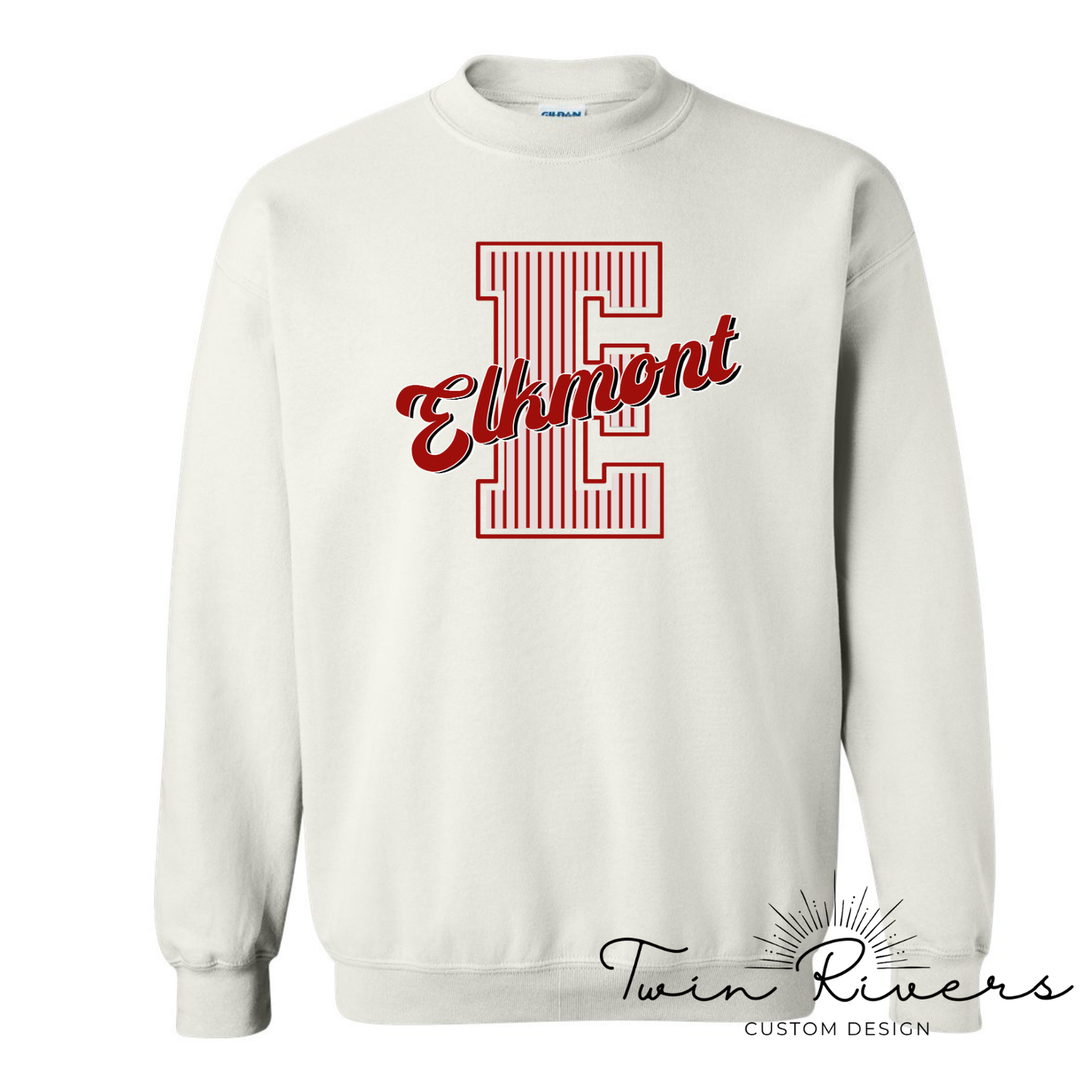 Elkmont Striped Varsity Letter Sweatshirts