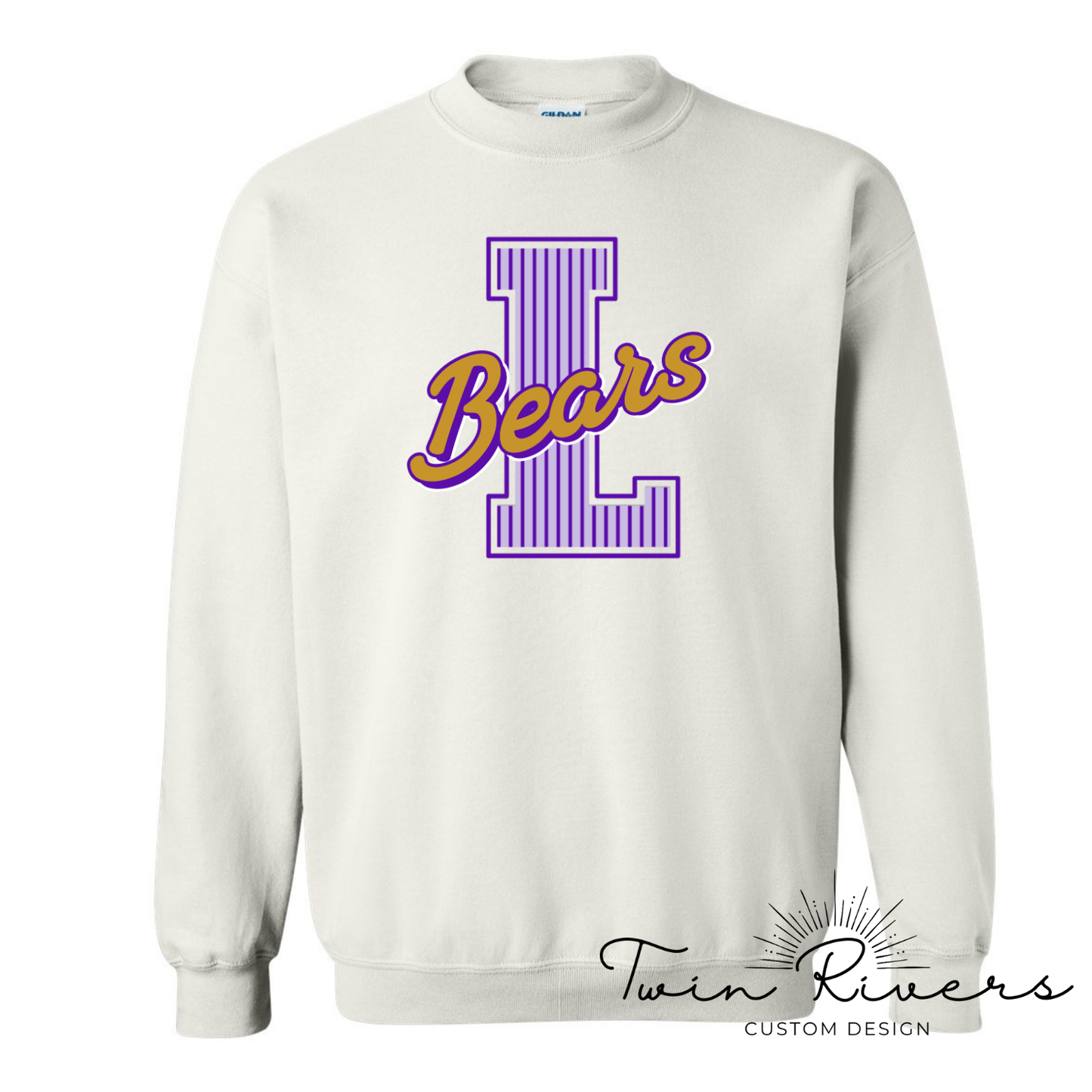 Lexington Golden Bears Striped Varsity Letter Sweatshirts
