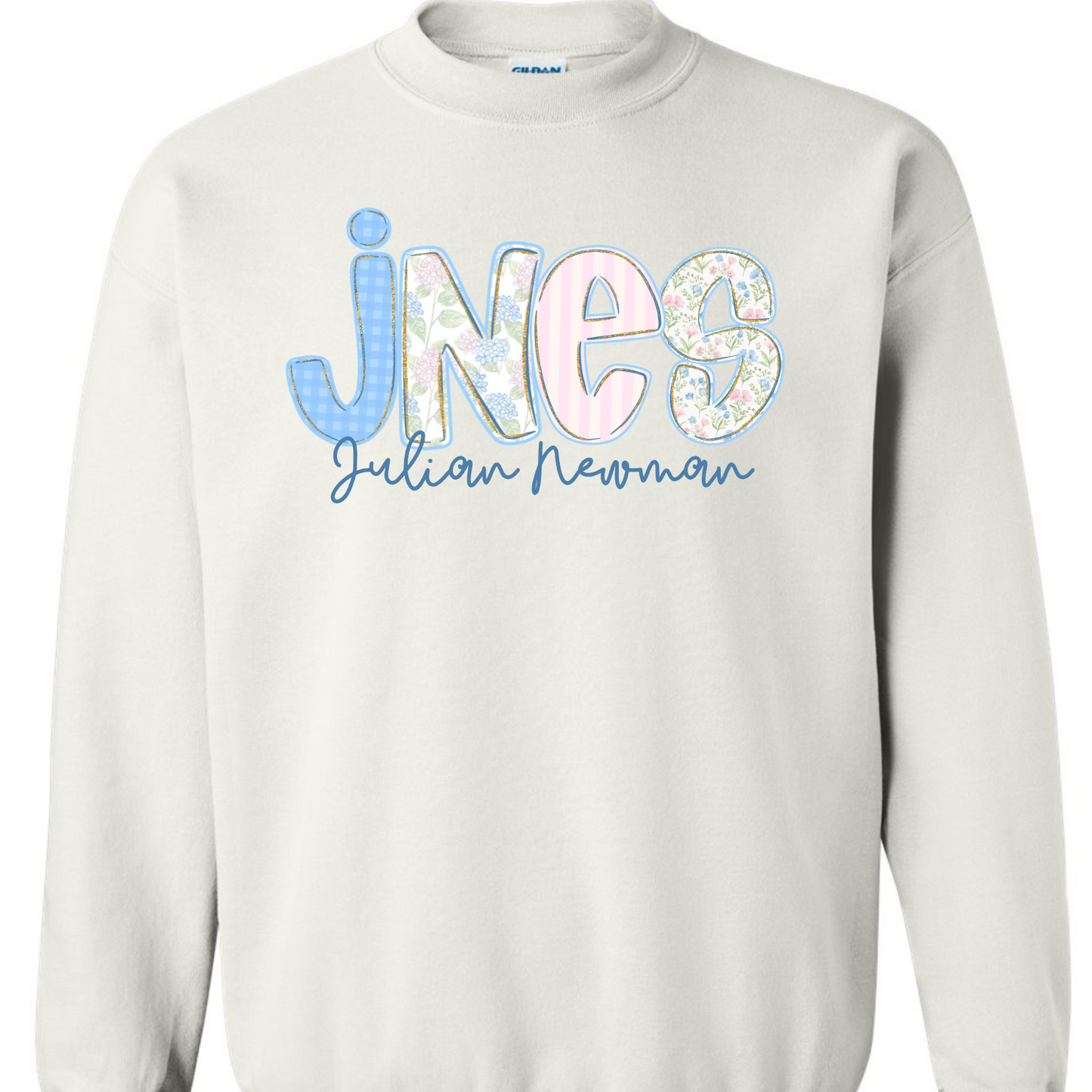 JNES Floral Letters Sweatshirts