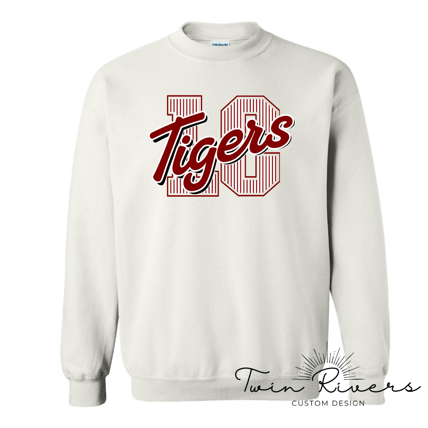 Lauderdale County Tigers Striped Varsity Letter Sweatshirts