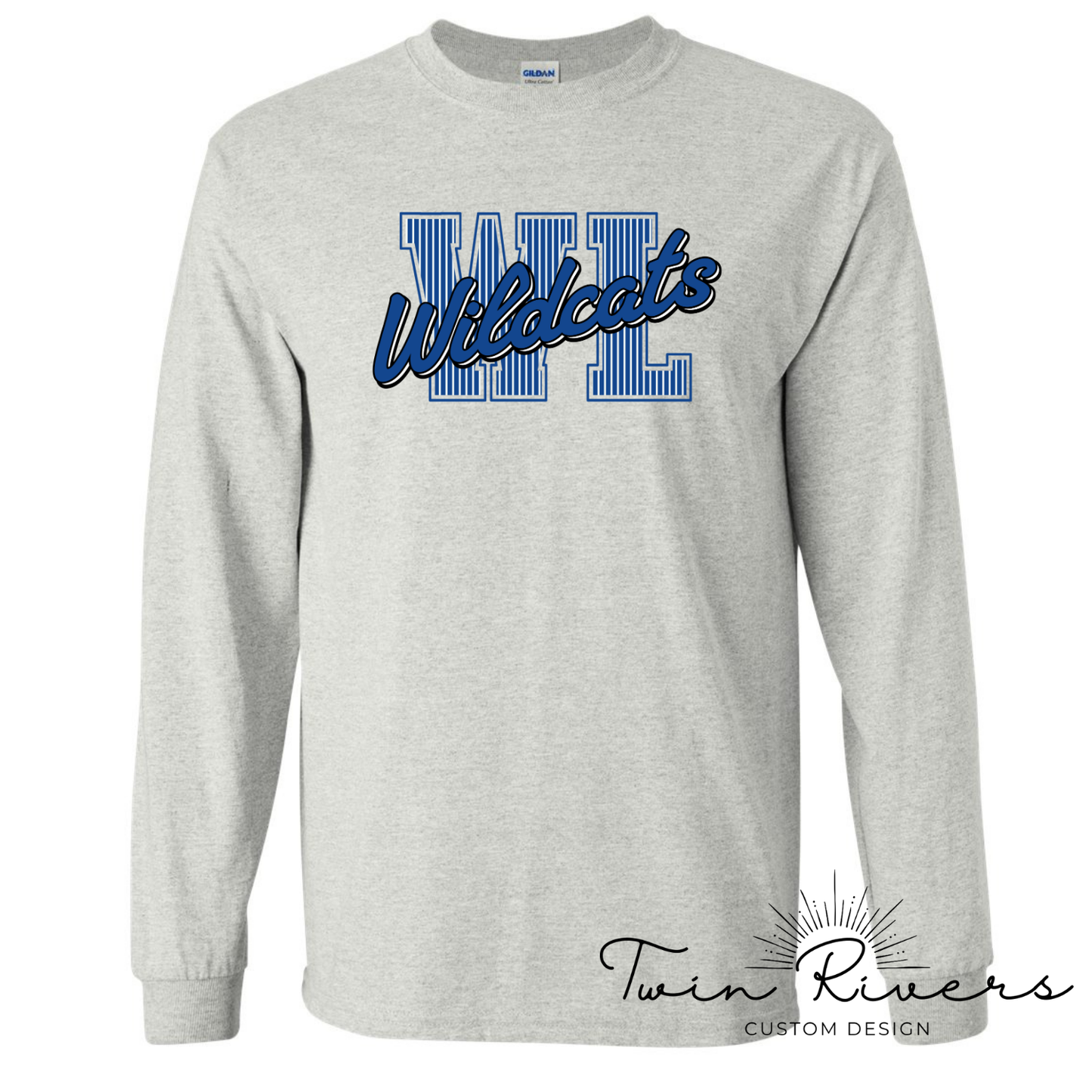 West Limestone Wildcats Striped Varsity Letter Long Sleeve