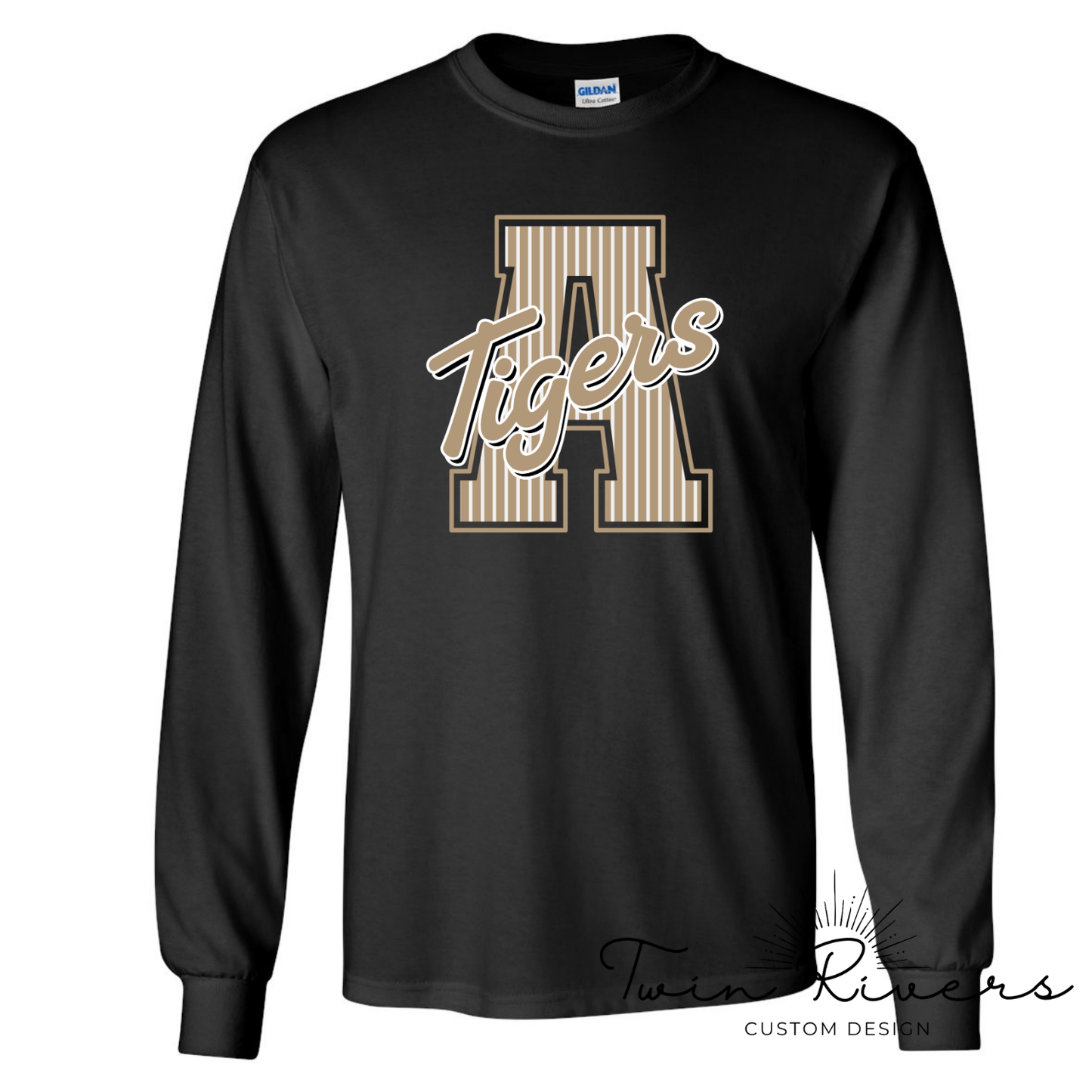 Ardmore Tigers Varsity Striped Letter Long Sleeve Tees