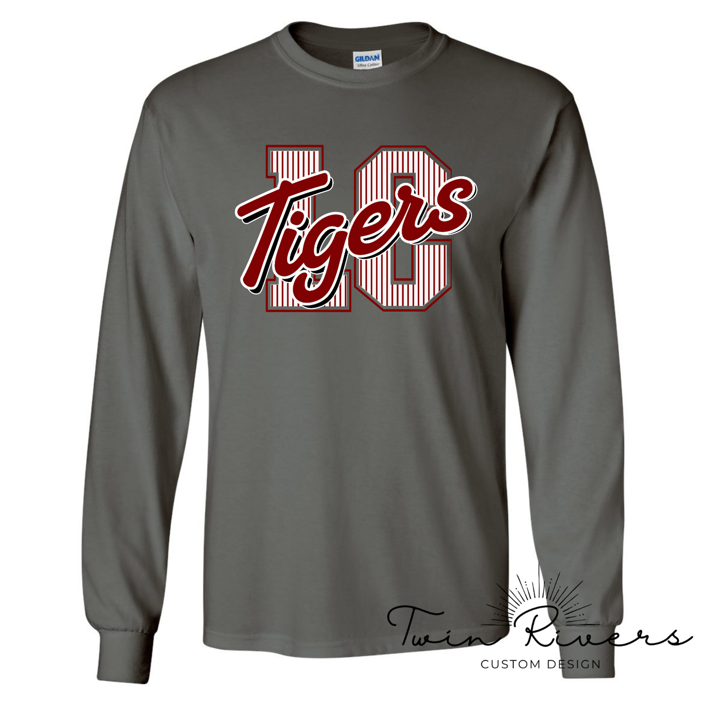Lauderdale County Tigers Varsity Striped Letter Long Sleeve