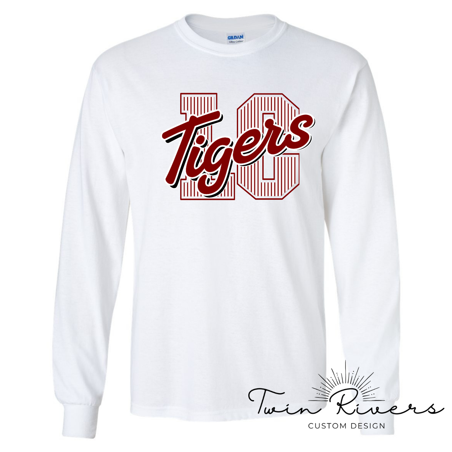 Lauderdale County Tigers Varsity Striped Letter Long Sleeve