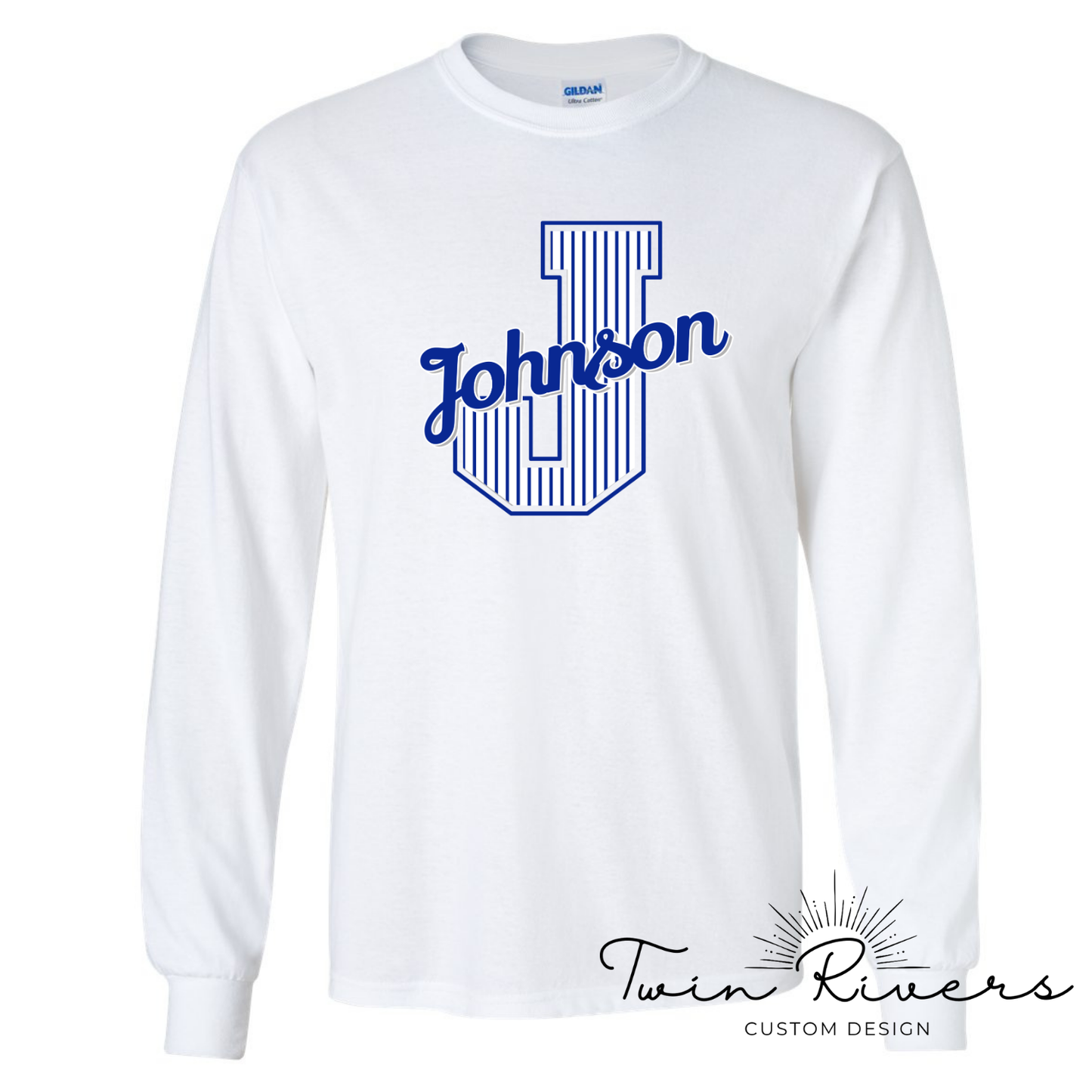 Johnson Striped Varsity Letter Long Sleeve