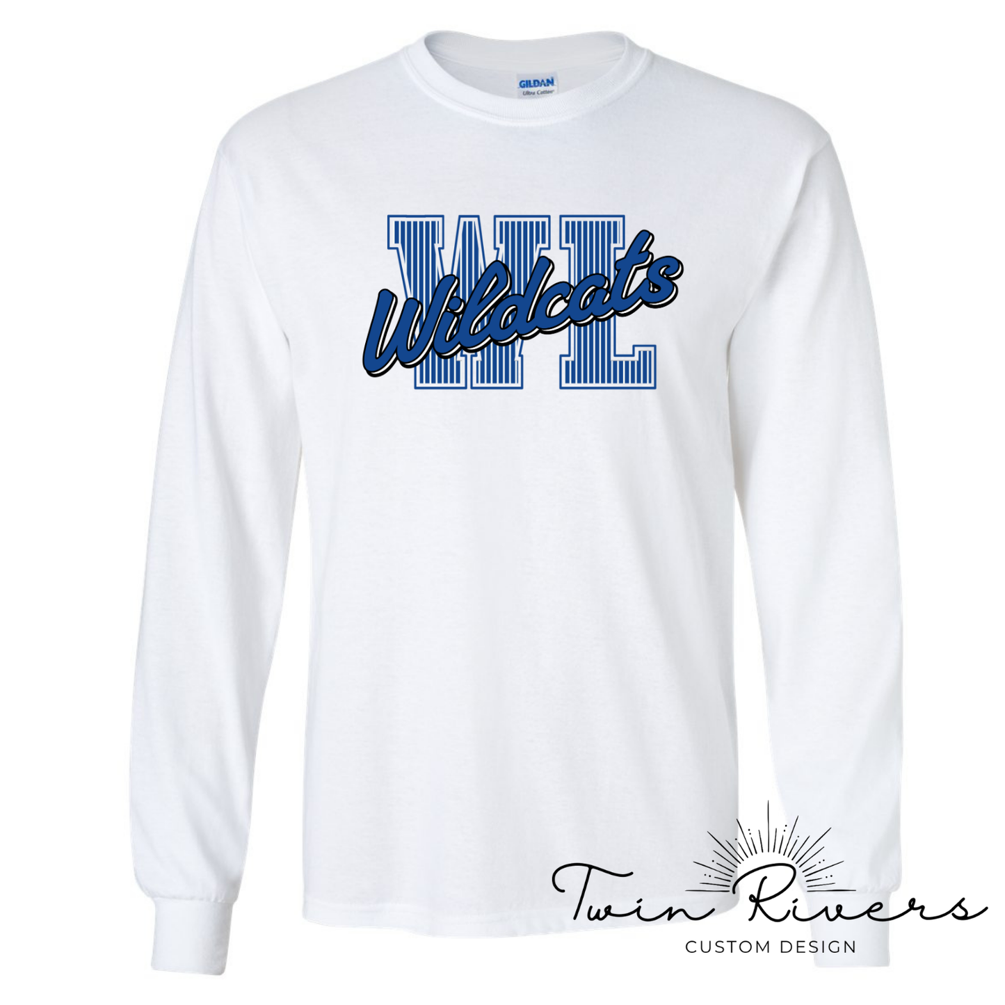 West Limestone Wildcats Striped Varsity Letter Long Sleeve