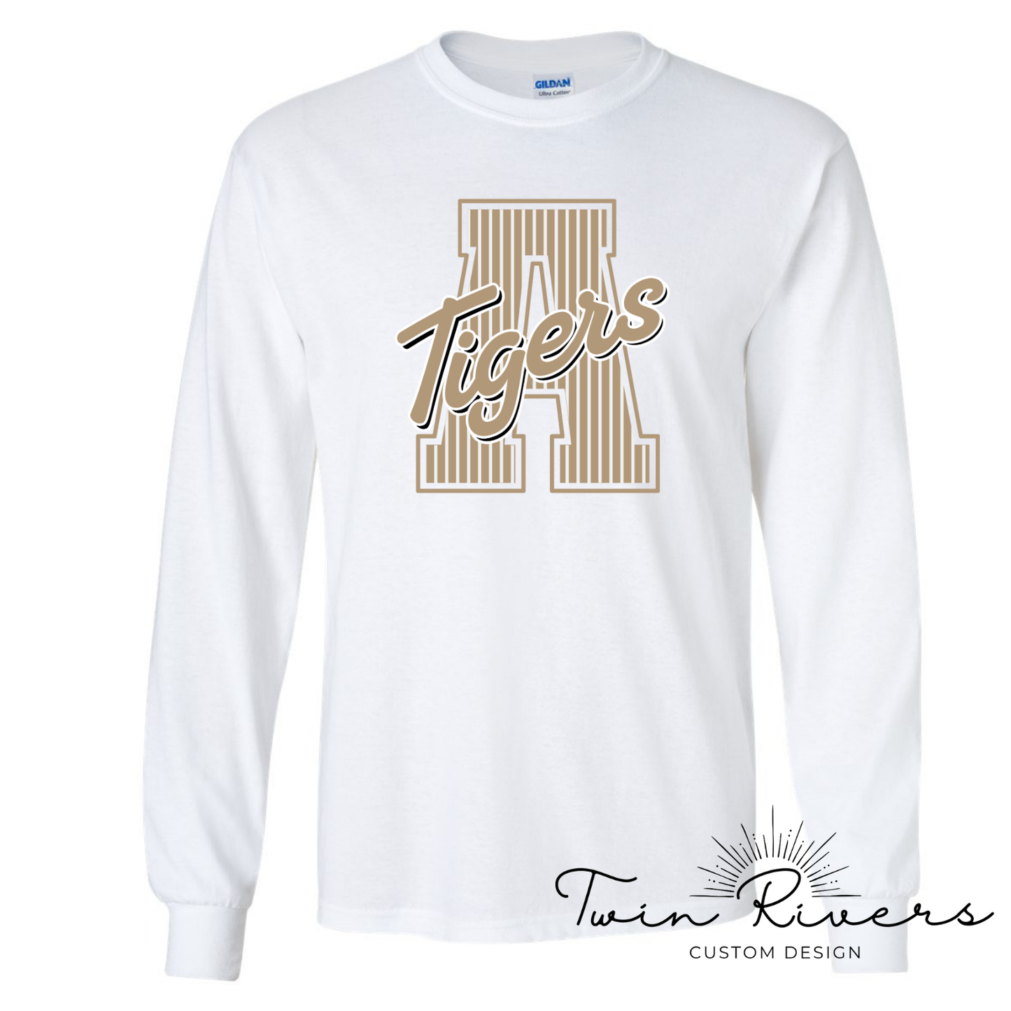 Ardmore Tigers Varsity Striped Letter Long Sleeve Tees