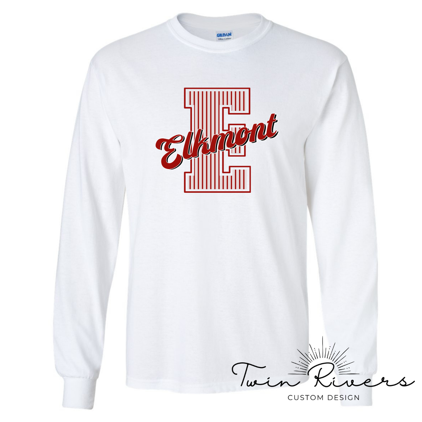 Elkmont Striped Varsity Letter Long Sleeve