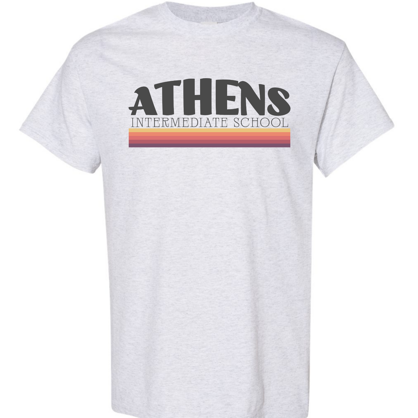 Athens Intermediate School Retro Stripes Short Sleeve Tees
