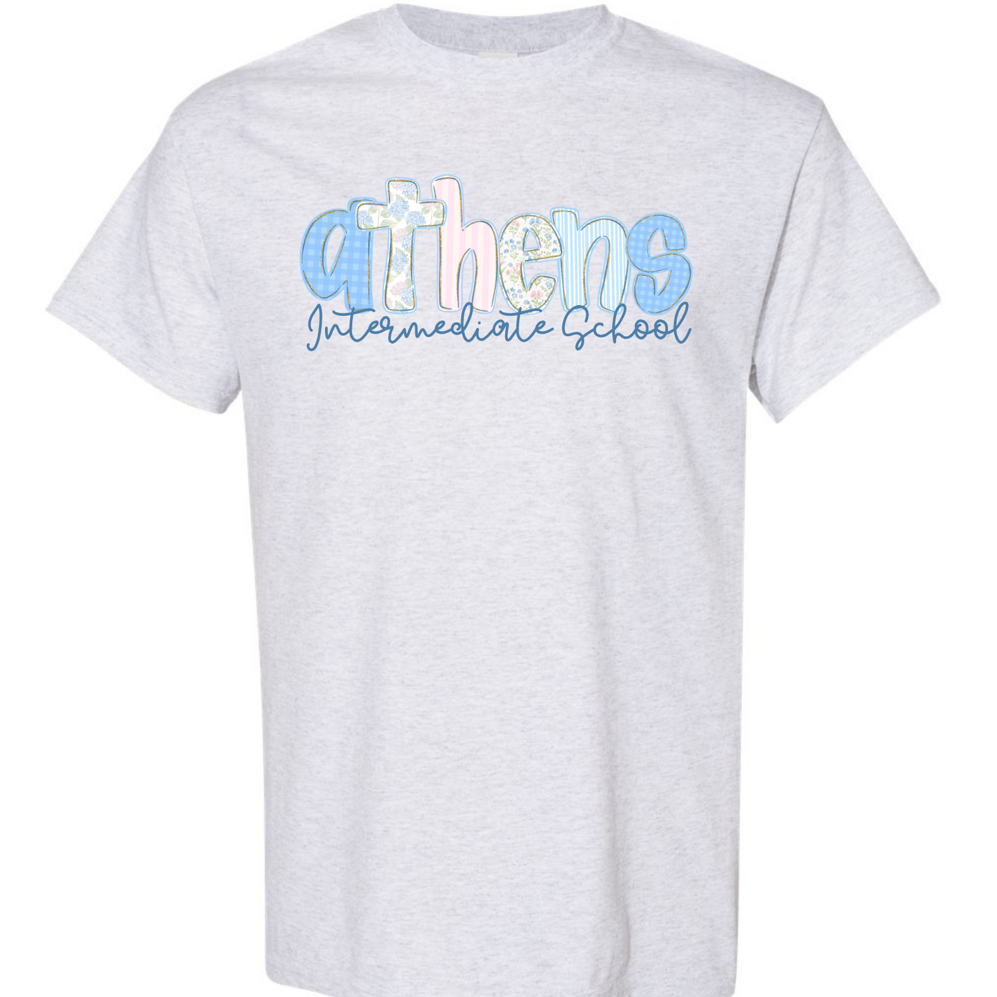 Athens Intermediate School Floral Letters Short Sleeve Tees