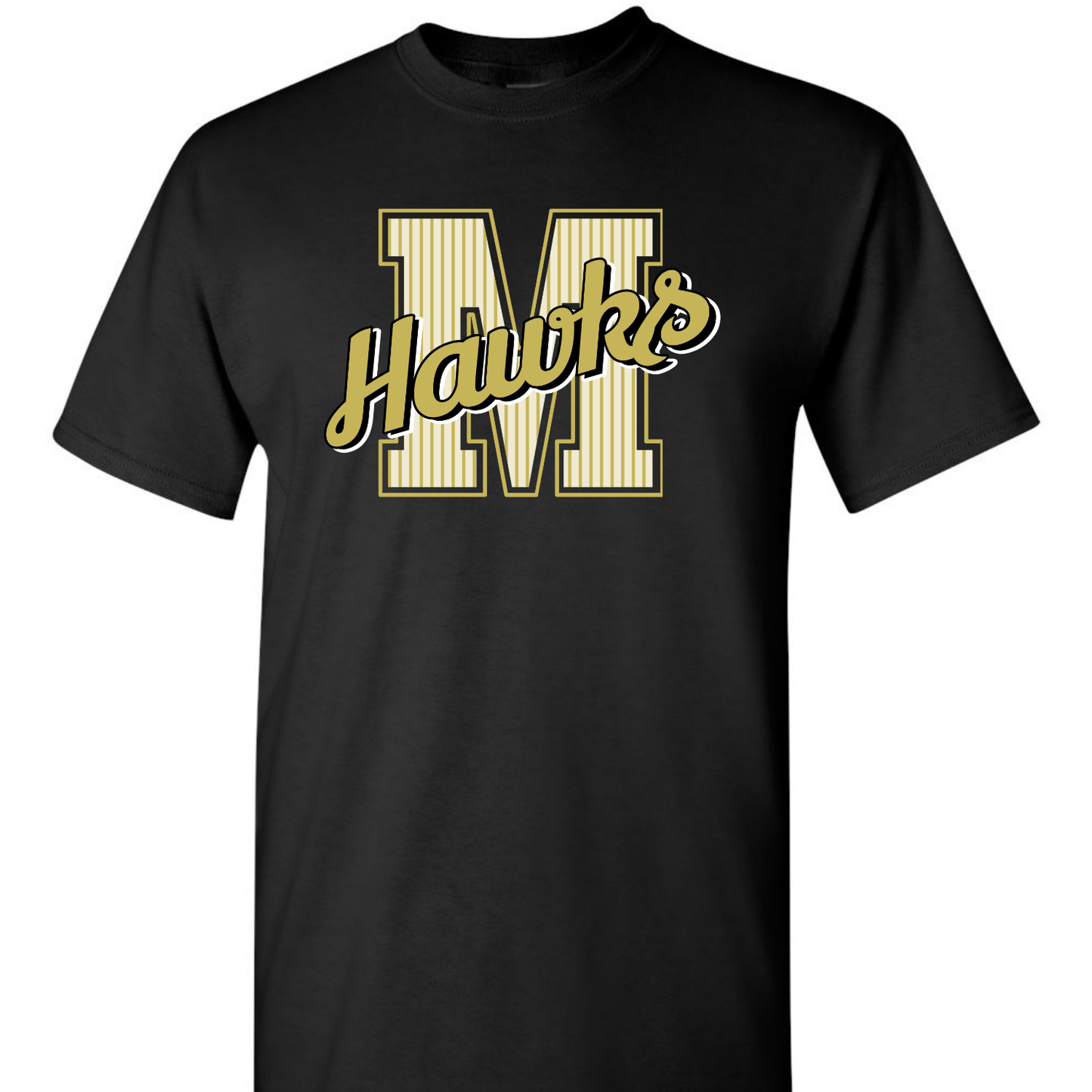 MMS Striped Varsity Letter Tees