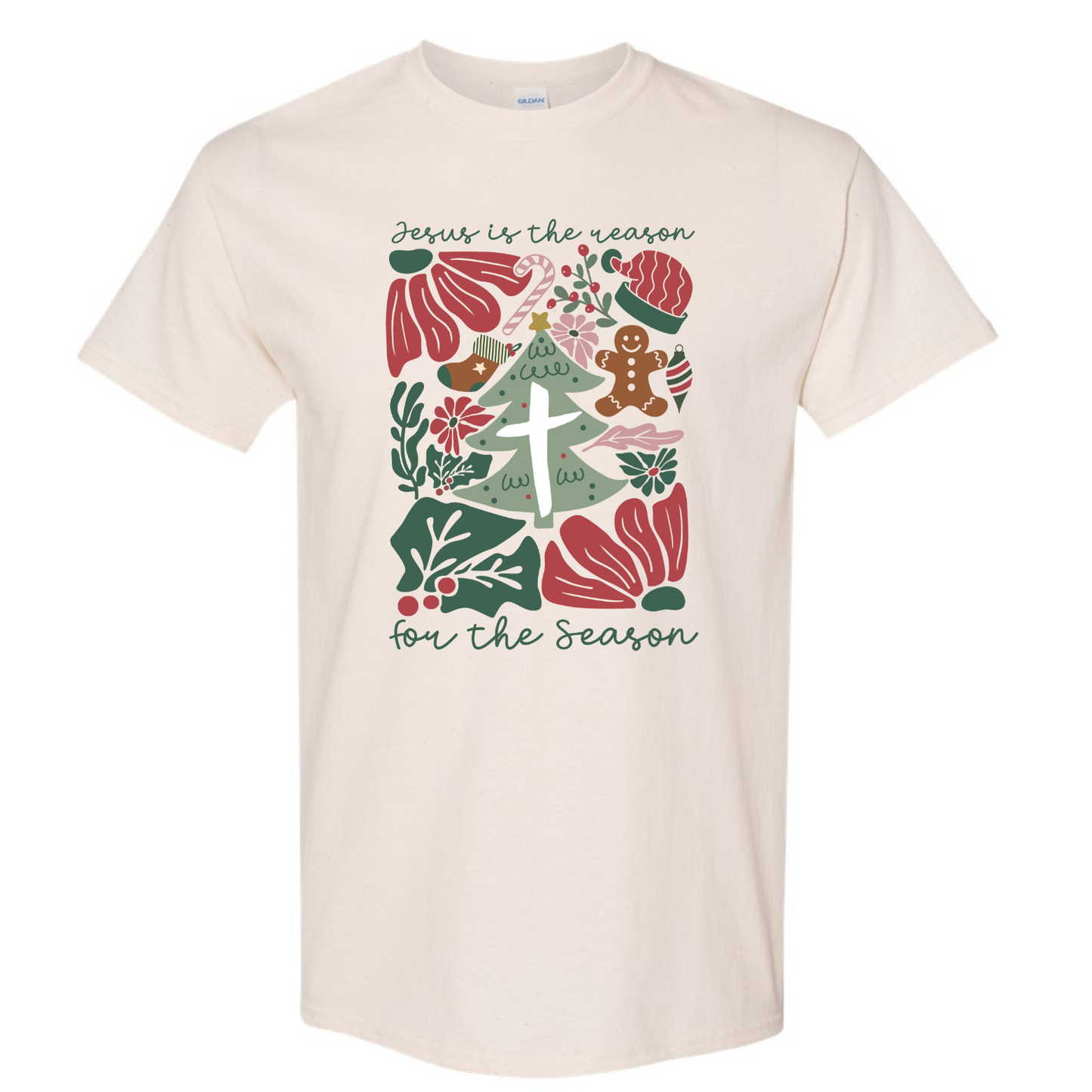 Jesus is the Reason for the Season - Gildan Natural Short Sleeve