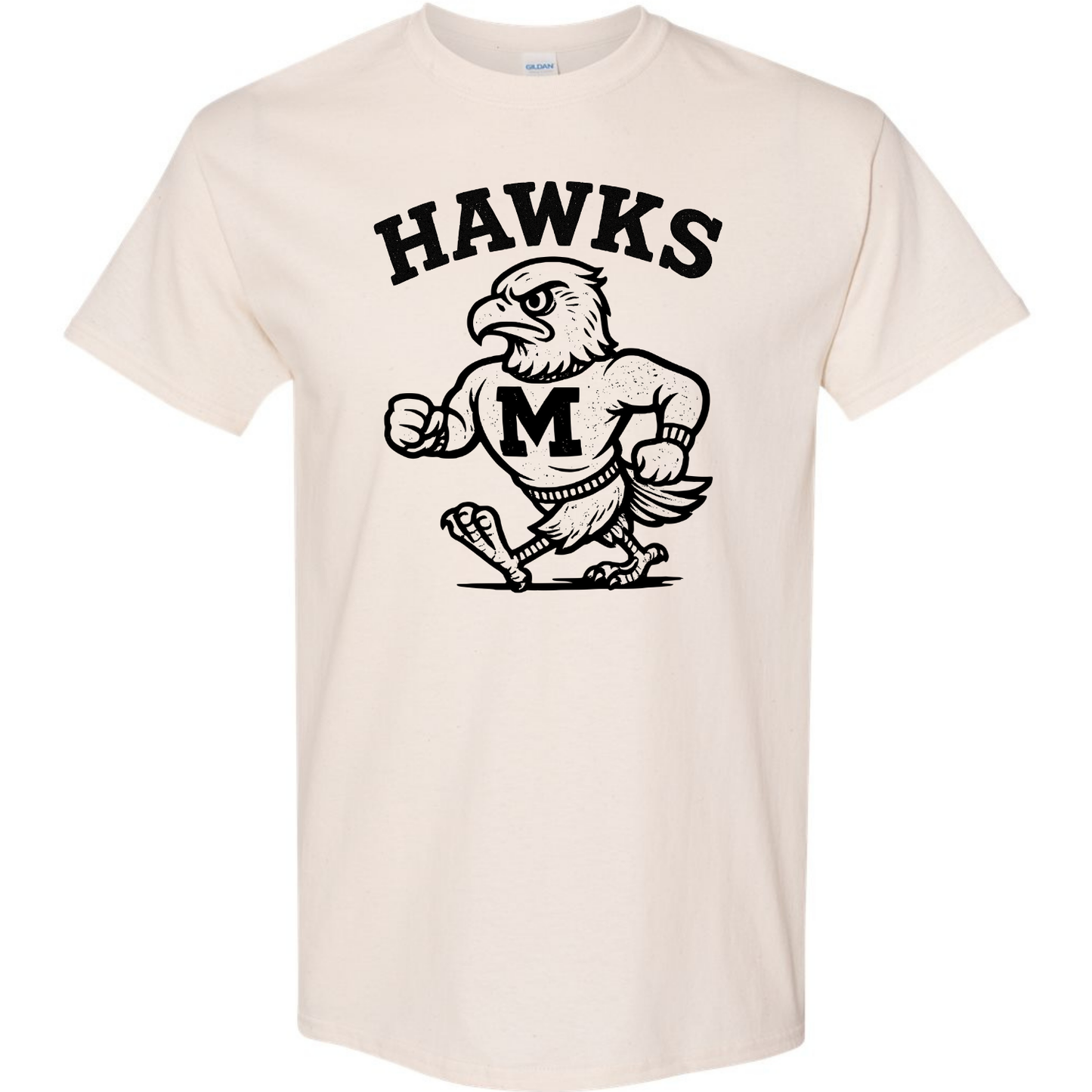 Retro Hawks Mascot Tees