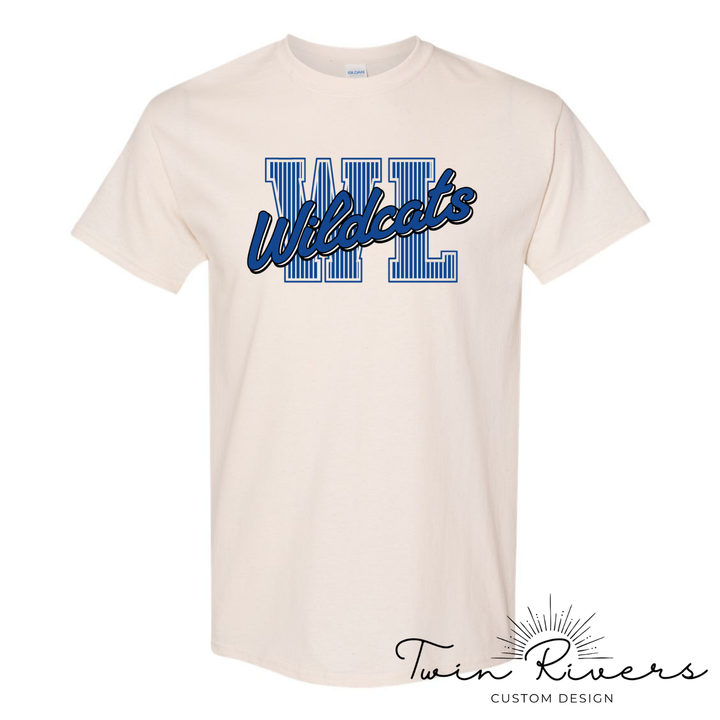 West Limestone Wildcats Striped Varsity Letter Tees