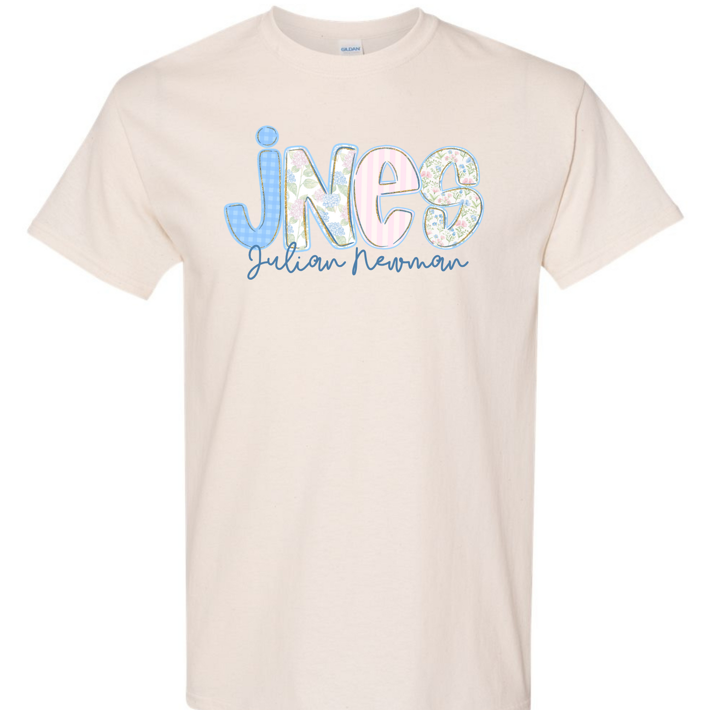 JNES Floral Letters Short Sleeve Tees