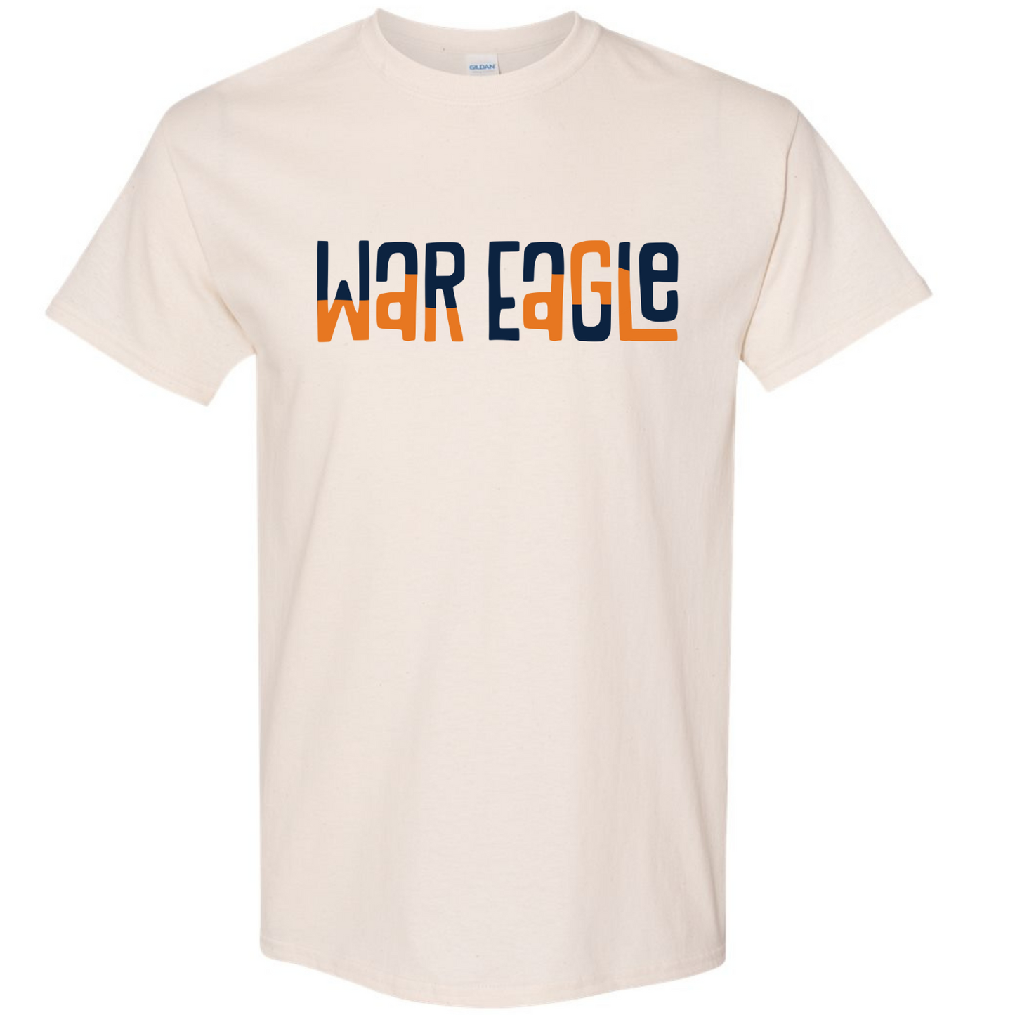 War Eagle Color Block - Gildan Natural Tee