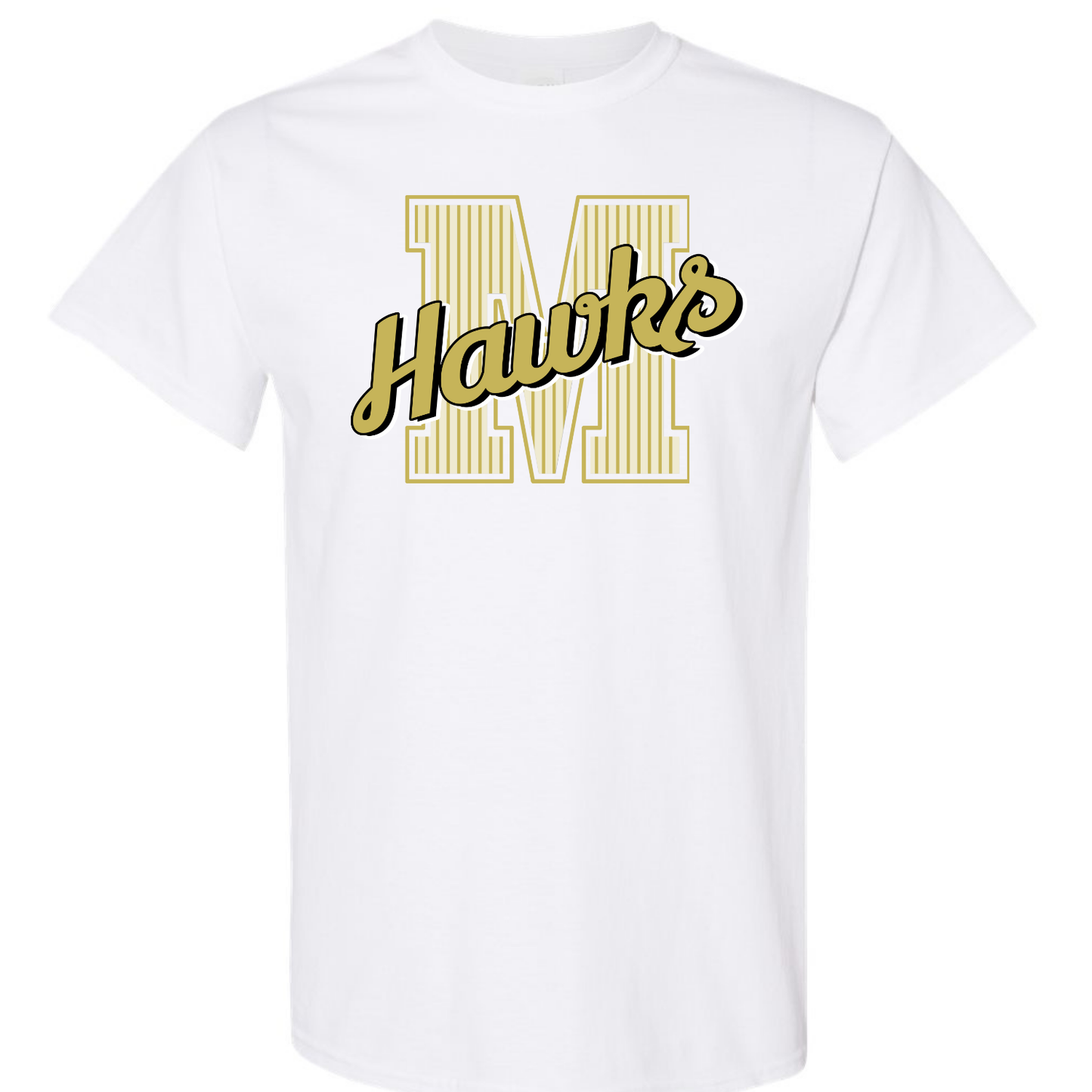 MMS Striped Varsity Letter Tees