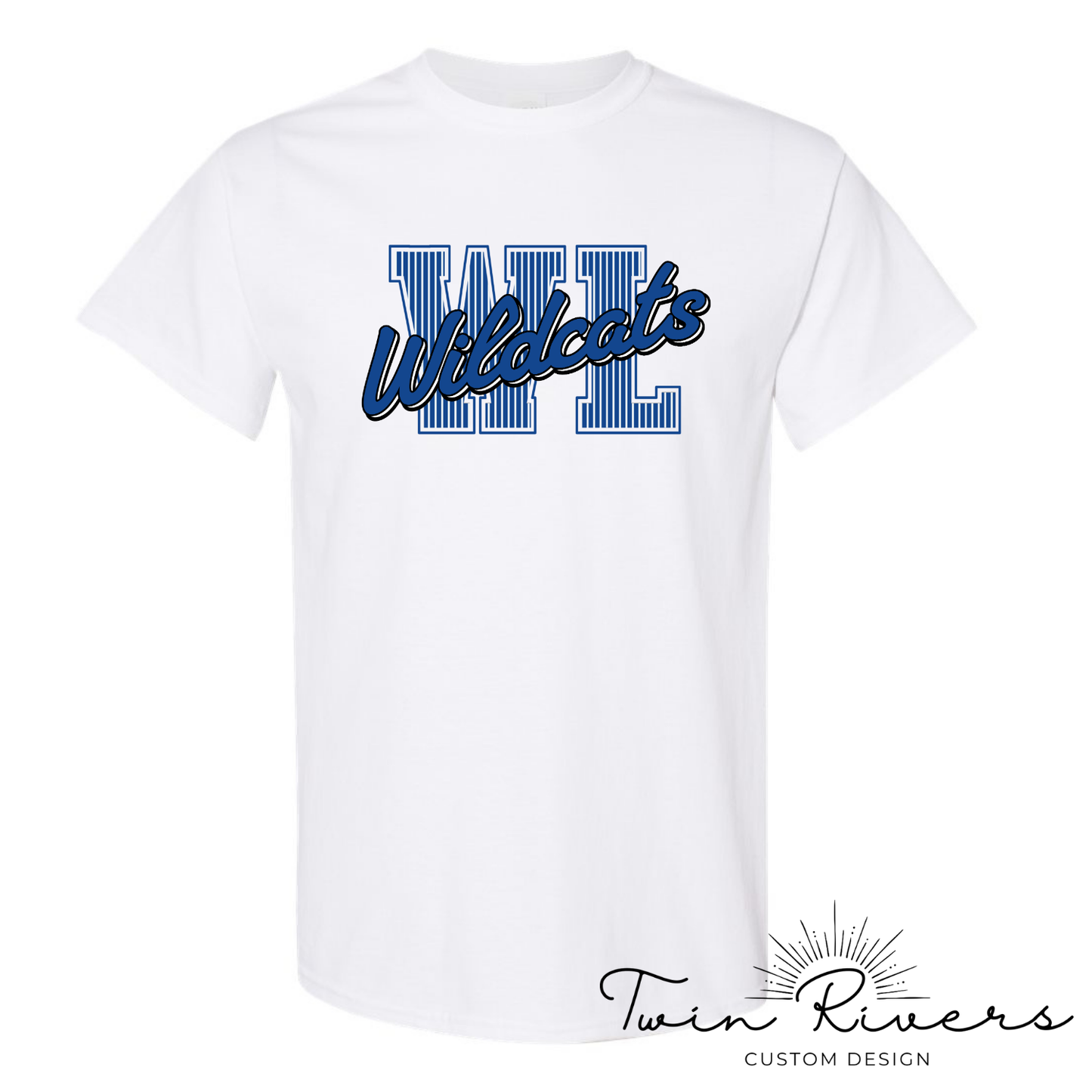 West Limestone Wildcats Striped Varsity Letter Tees
