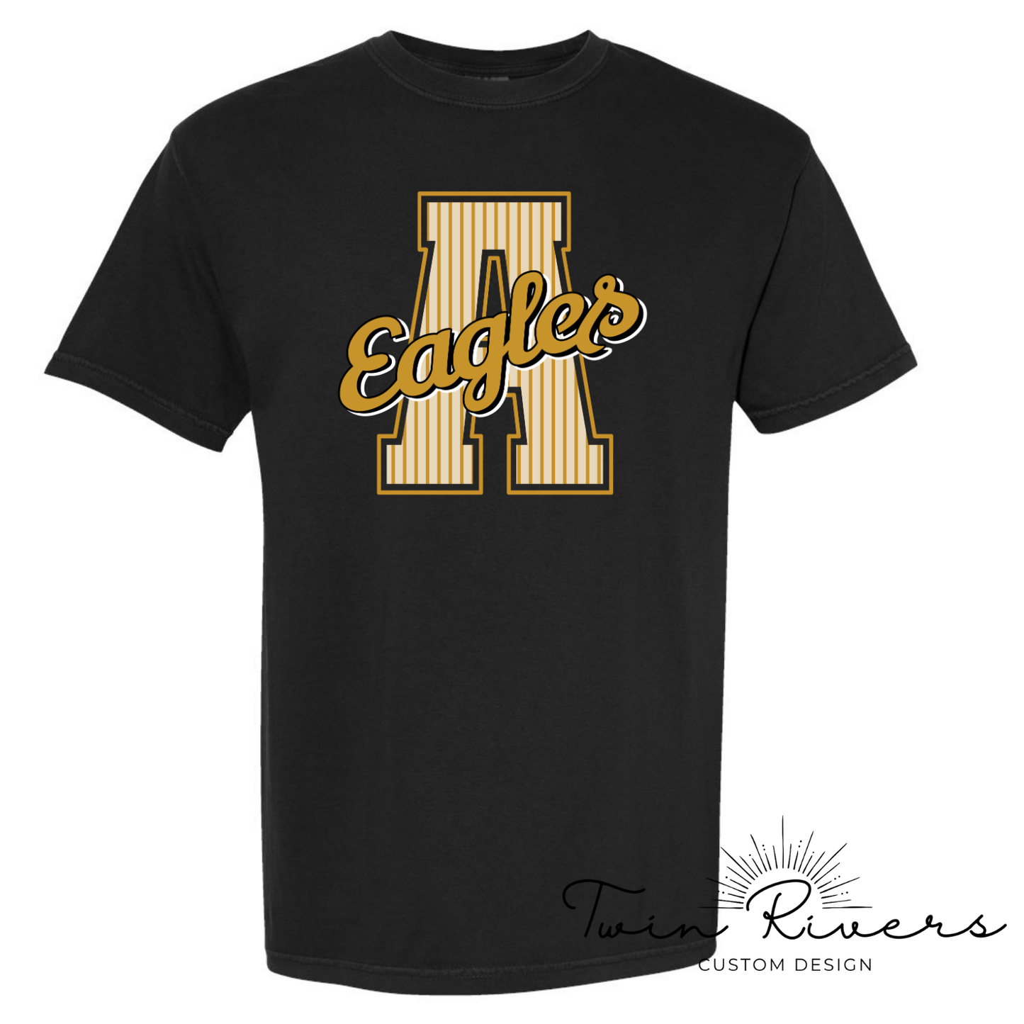 Athens Eagles Striped Varsity Letter Tees