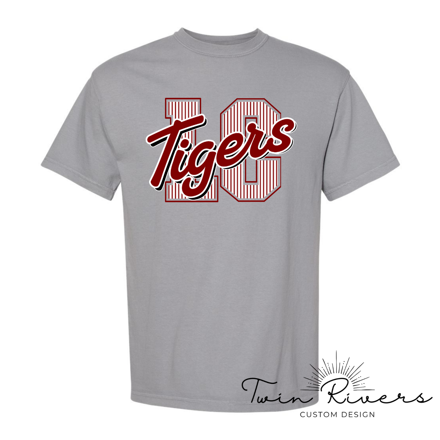 Lauderdale County Tigers Varsity Striped Letter Tees