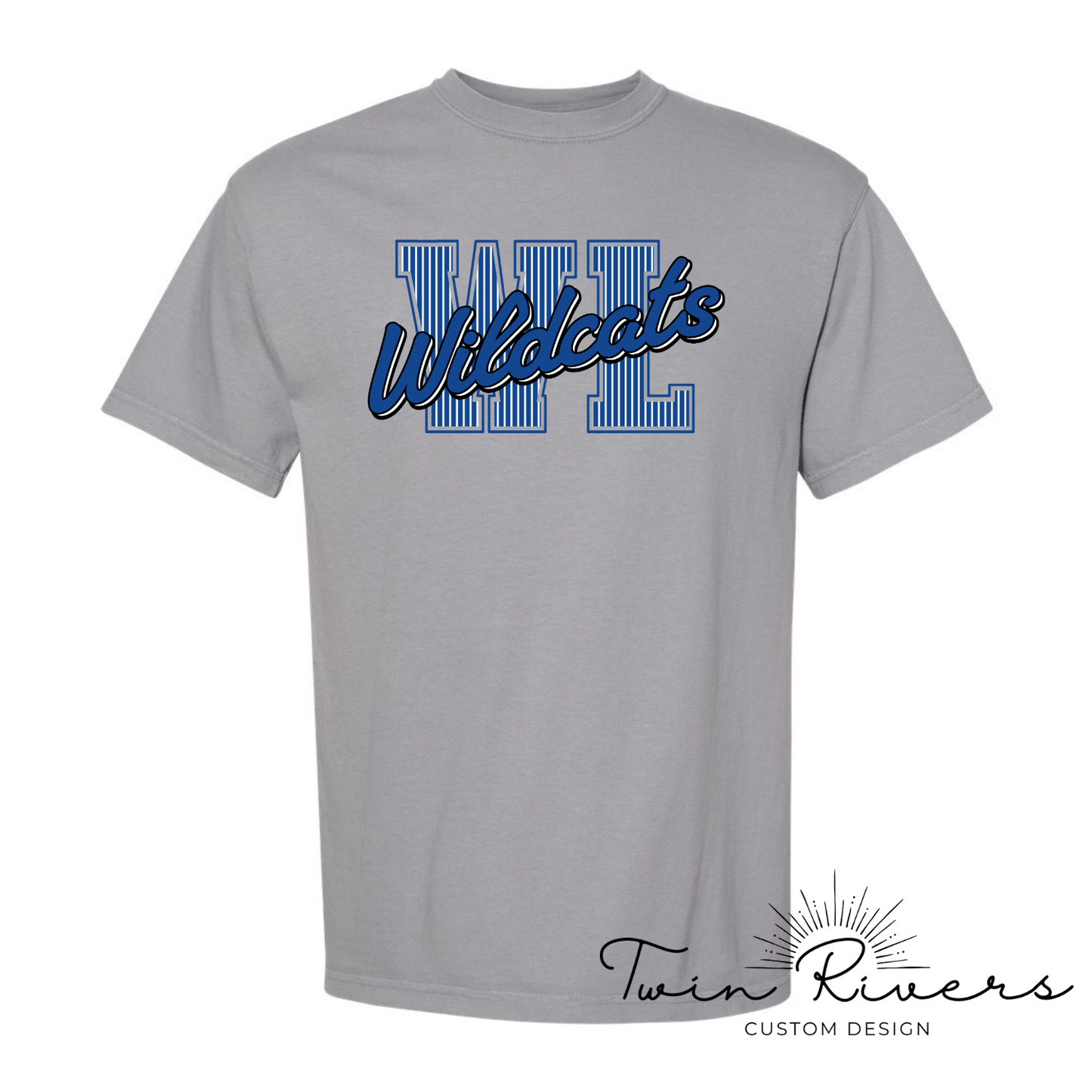 West Limestone Wildcats Striped Varsity Letter Tees