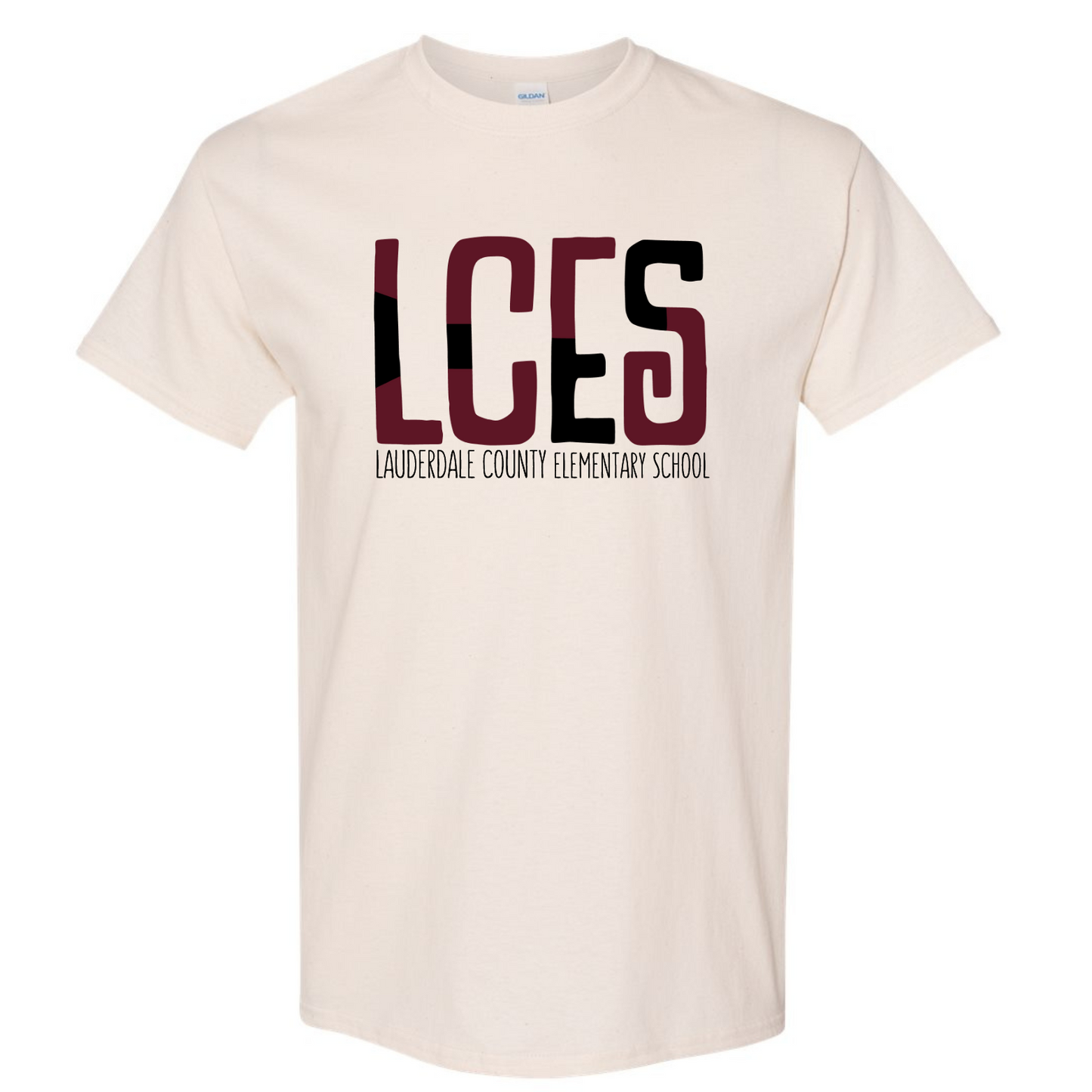 Lauderdale County Color Block - Gildan Natural Short Sleeve
