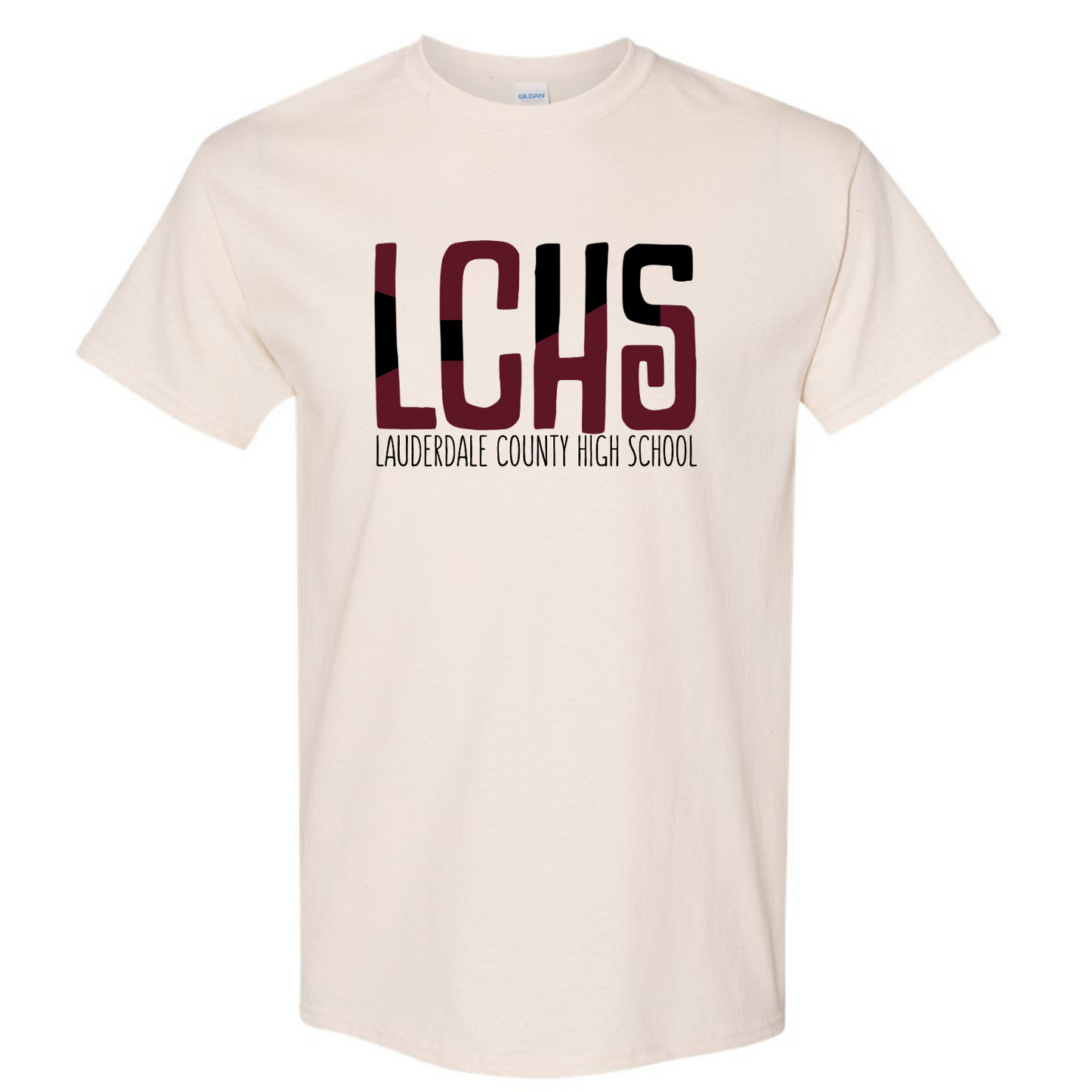 Lauderdale County Color Block - Gildan Natural Short Sleeve