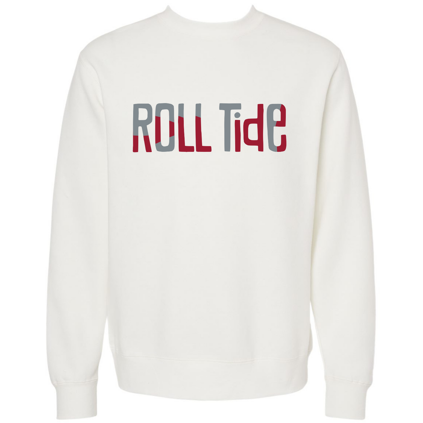 Roll Tide - Independent Trading Co Pigment Dyed White Sweatshirt