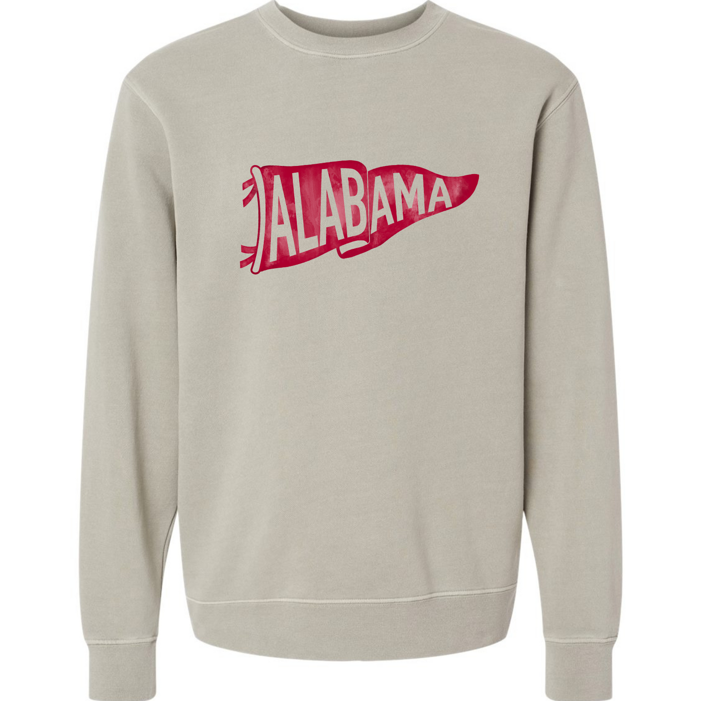 Alabama Pennant - Independent Trading Co. Pigment Dyed Cement Sweatshirt