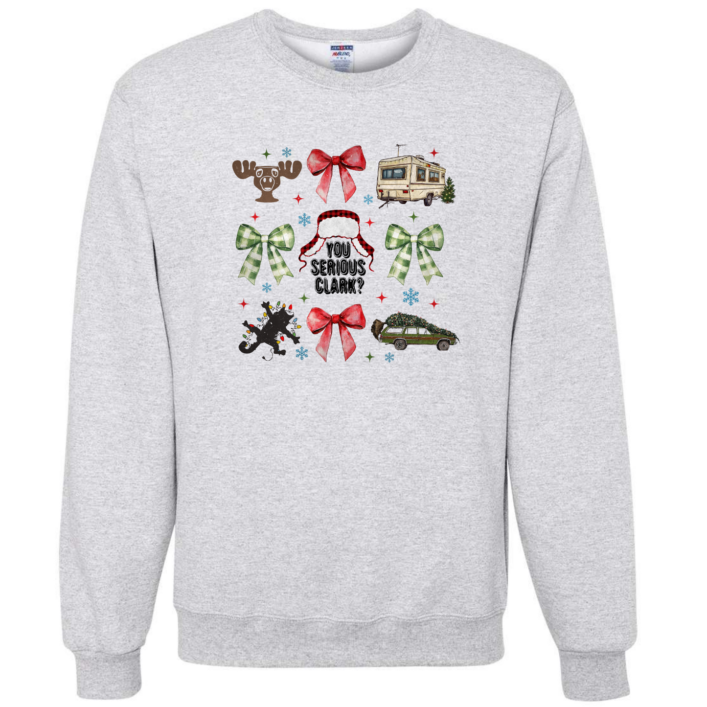 You Serious Clark? Jerzees 562MR Ash Gray Sweatshirt