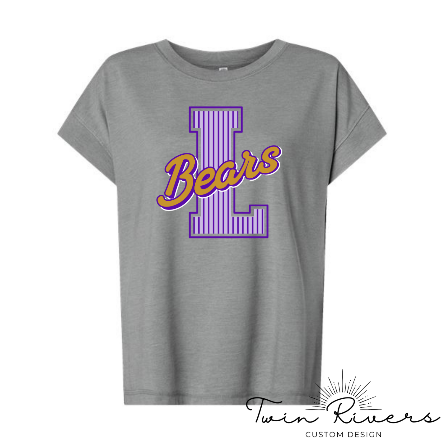 Lexington Bears Striped Varsity Letter Vintage Tees