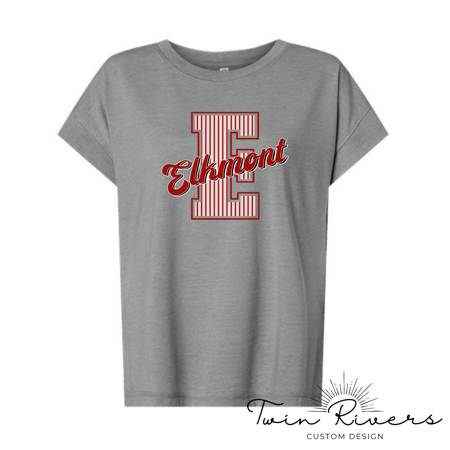 Elkmont Striped Varsity Letter Vintage Tees