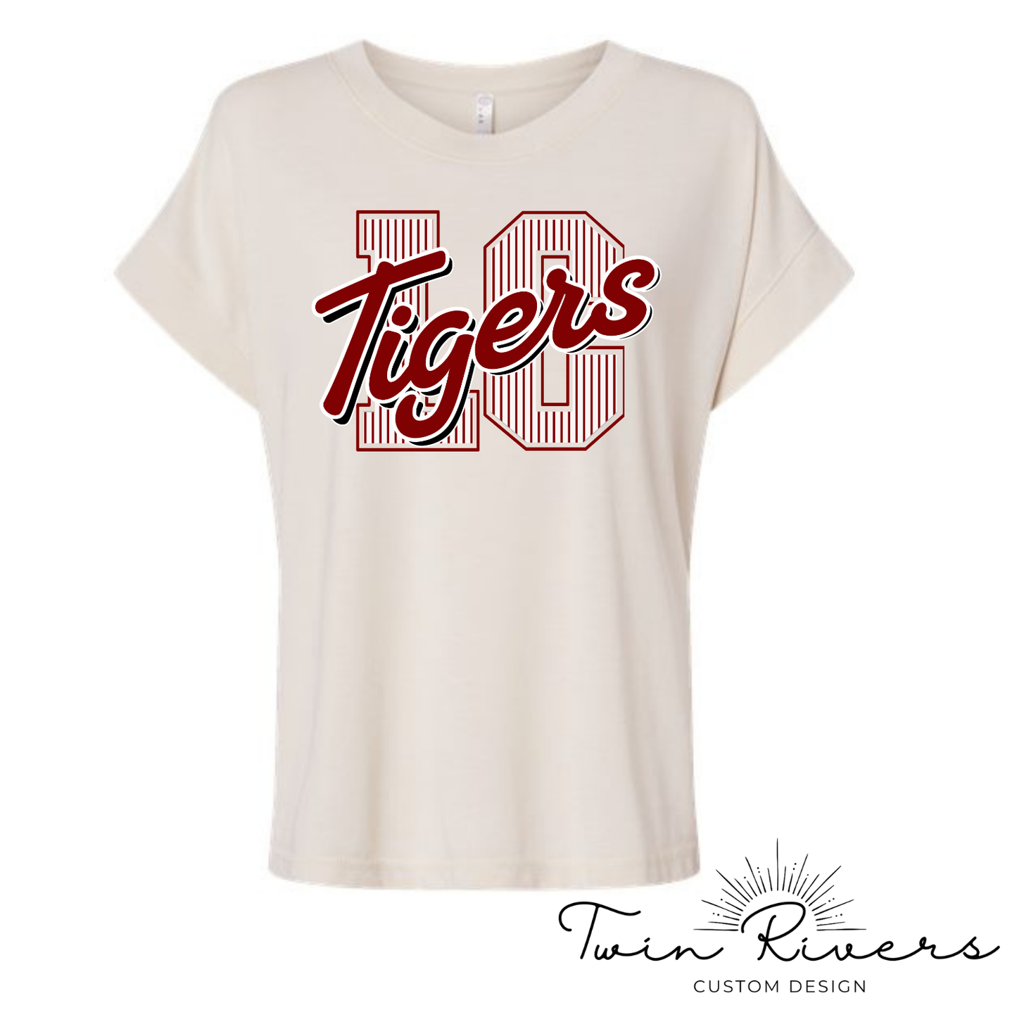 Lauderdale County Tigers Varsity Striped Letter Vintage Tees