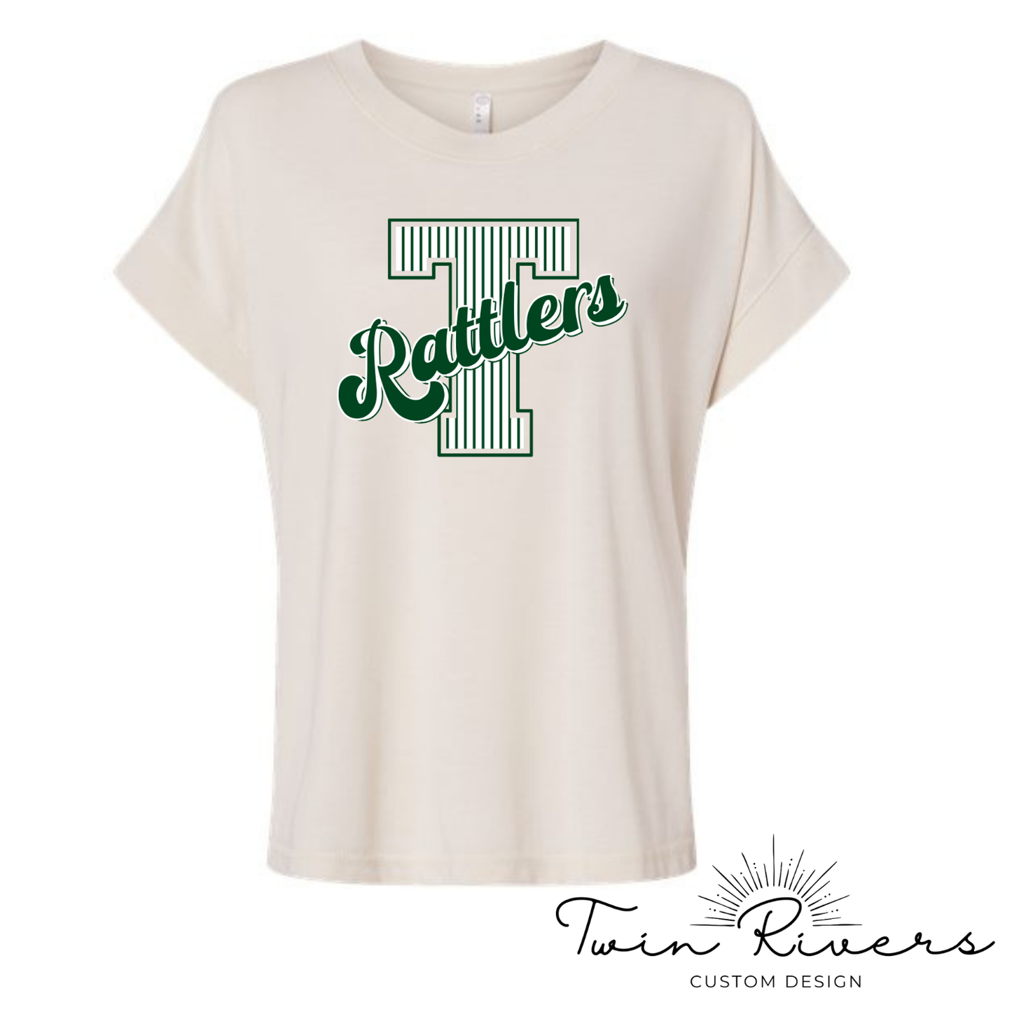 Tanner Rattlers Striped Varsity Letter Vintage Tees