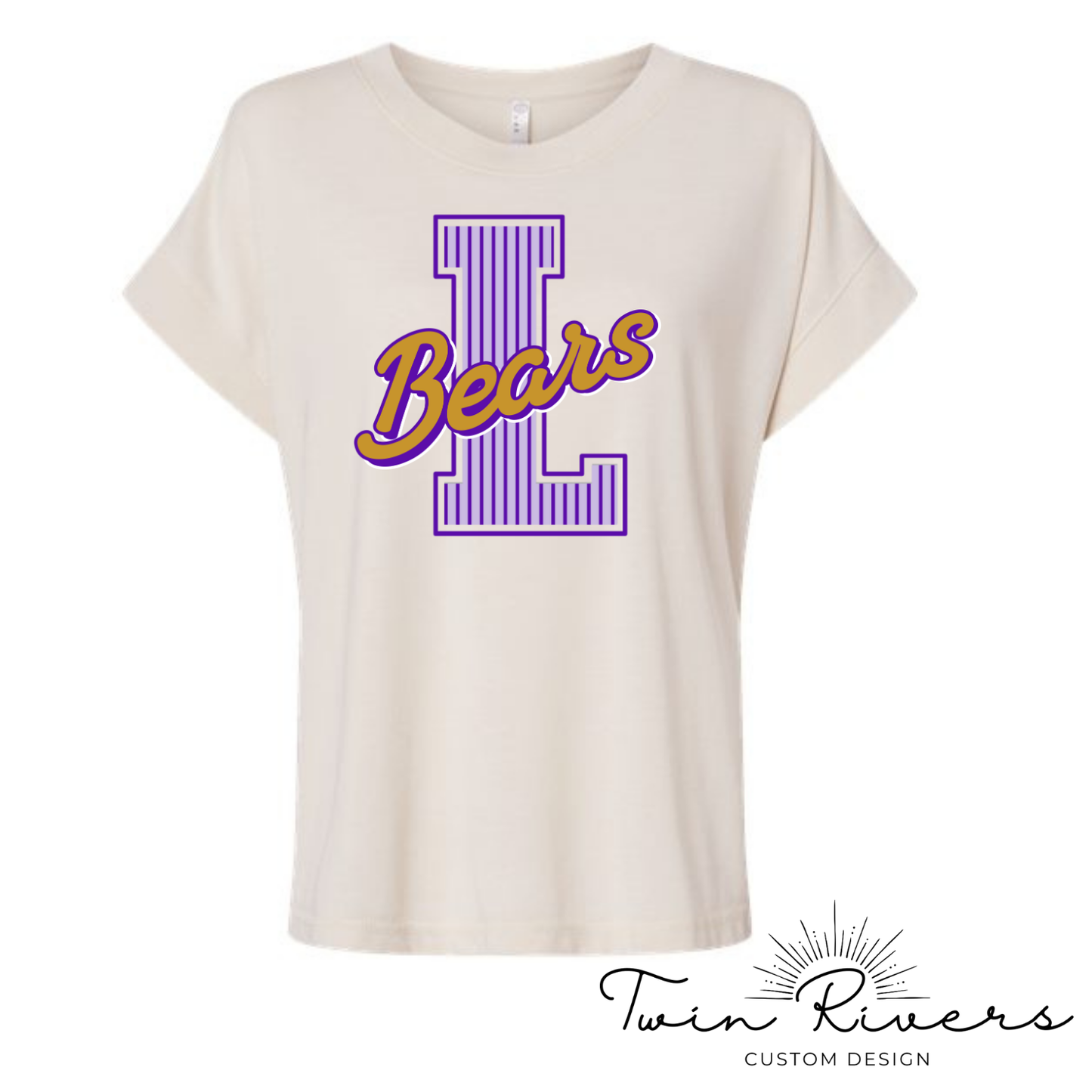 Lexington Bears Striped Varsity Letter Vintage Tees