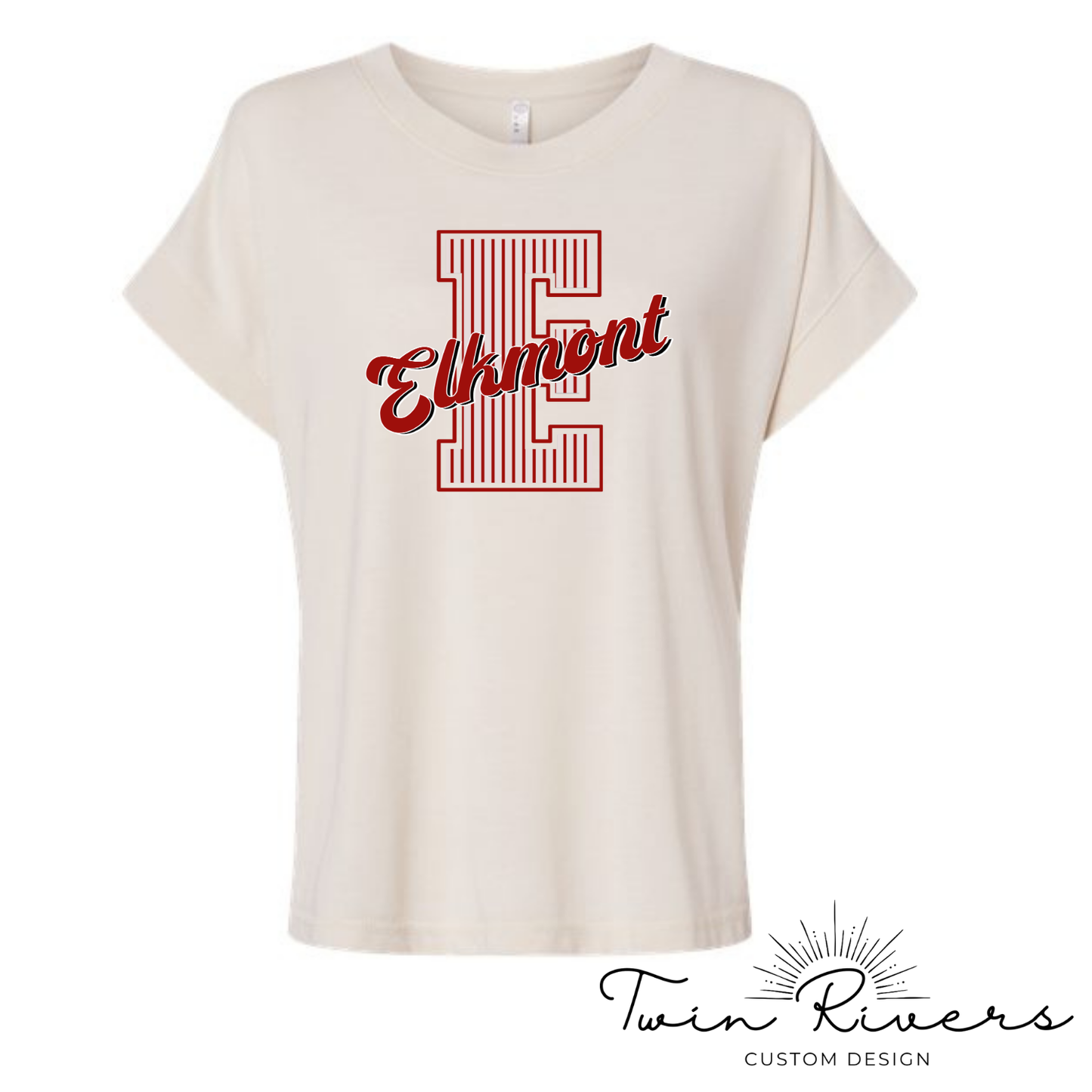 Elkmont Striped Varsity Letter Vintage Tees