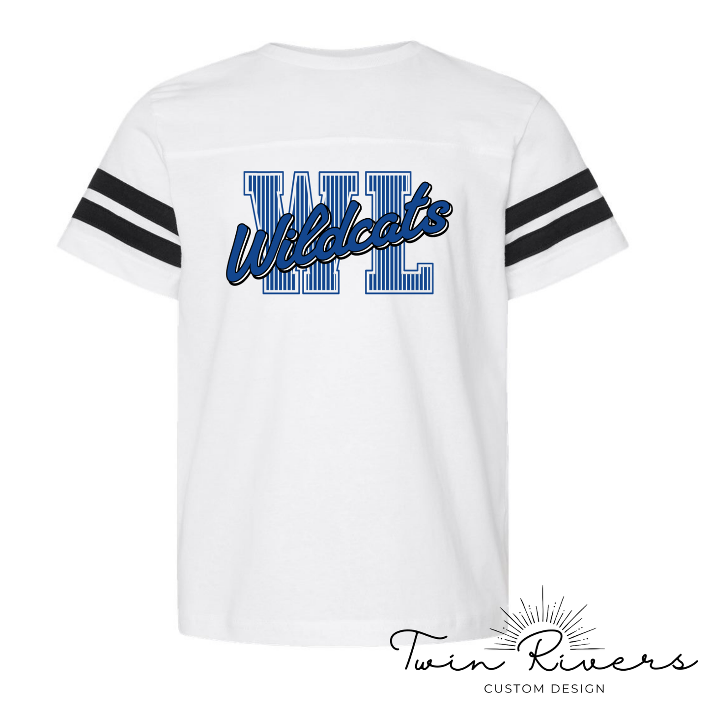 West Limestone Wildcats Striped Varsity Letter Vintage Tees