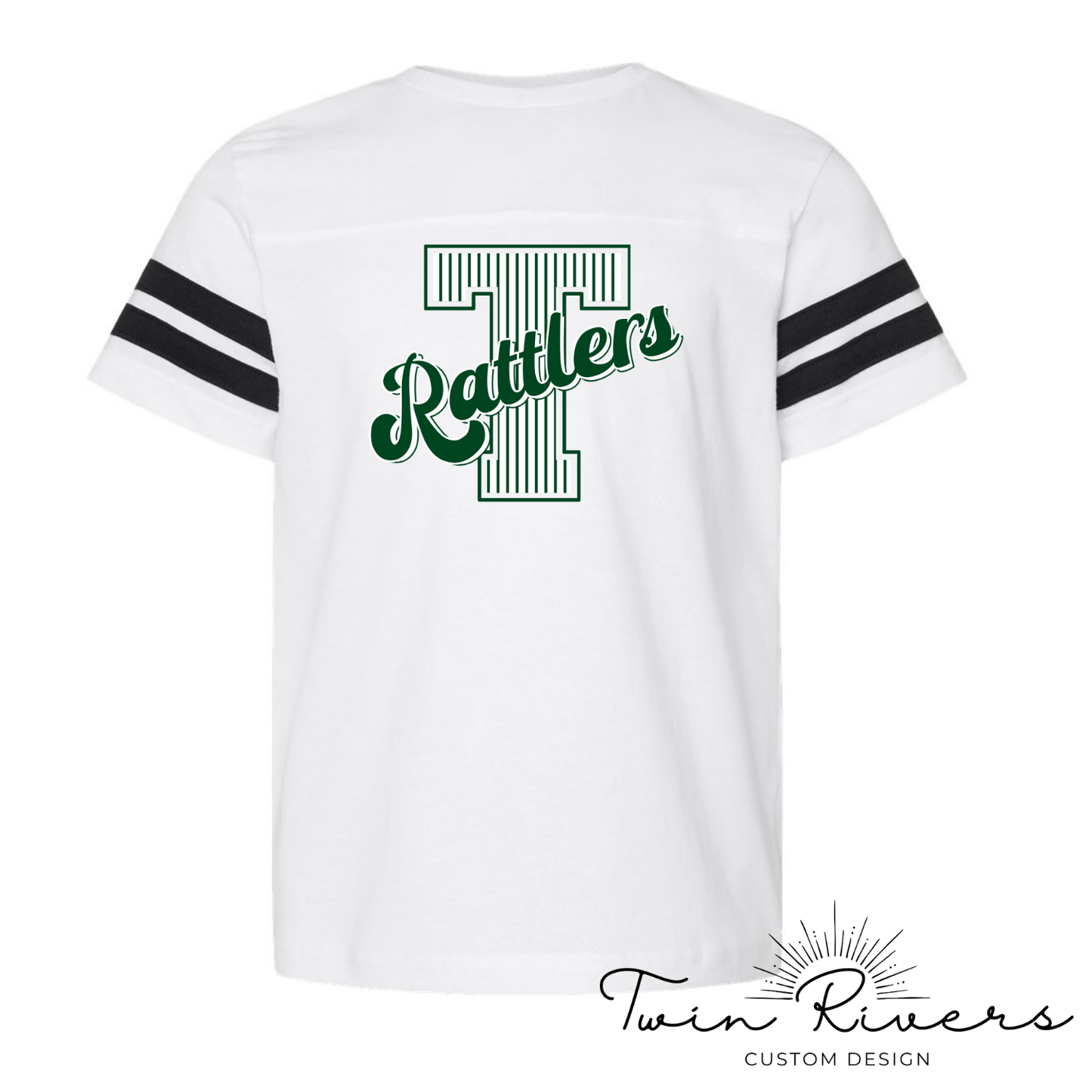Tanner Rattlers Striped Varsity Letter Vintage Tees