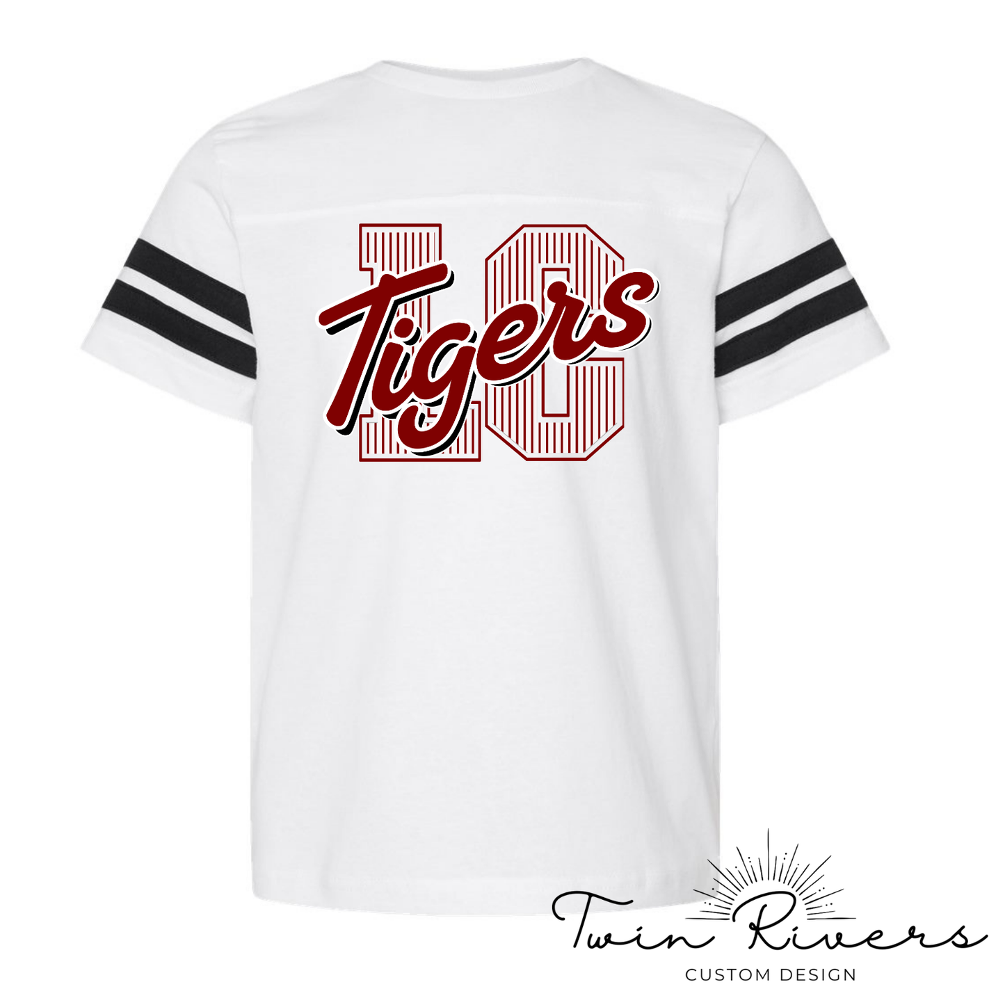 Lauderdale County Tigers Varsity Striped Letter Vintage Tees