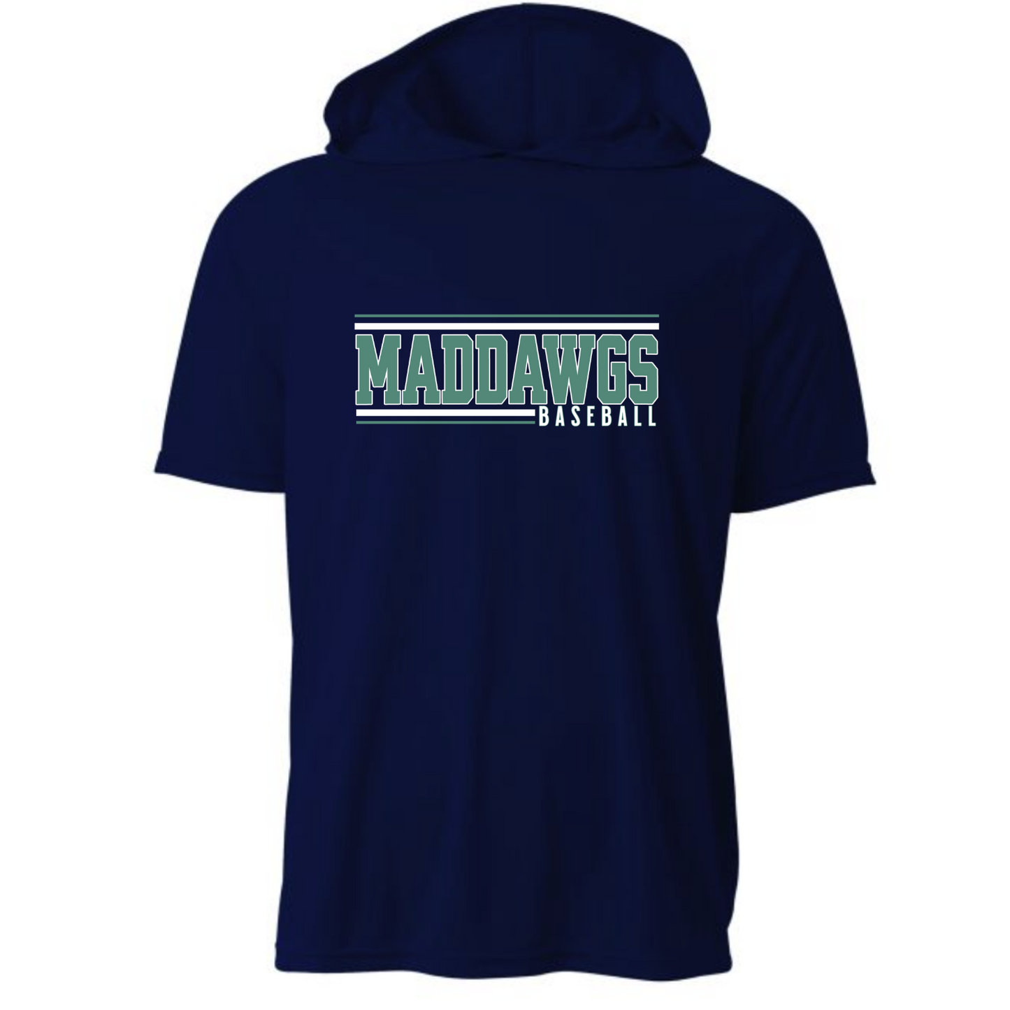 Mad Dawgs Baseball Dri-Fit Hooded Short Sleeve