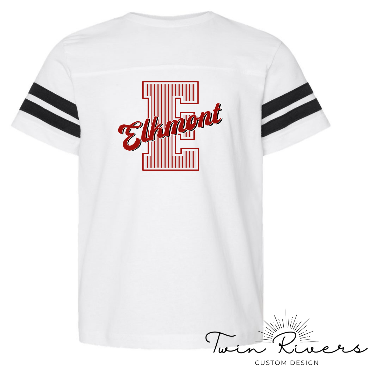 Elkmont Striped Varsity Letter Vintage Tees