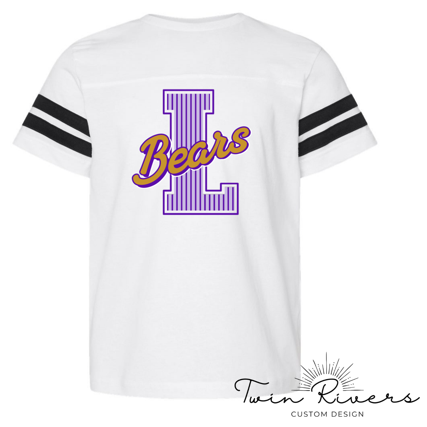 Lexington Bears Striped Varsity Letter Vintage Tees