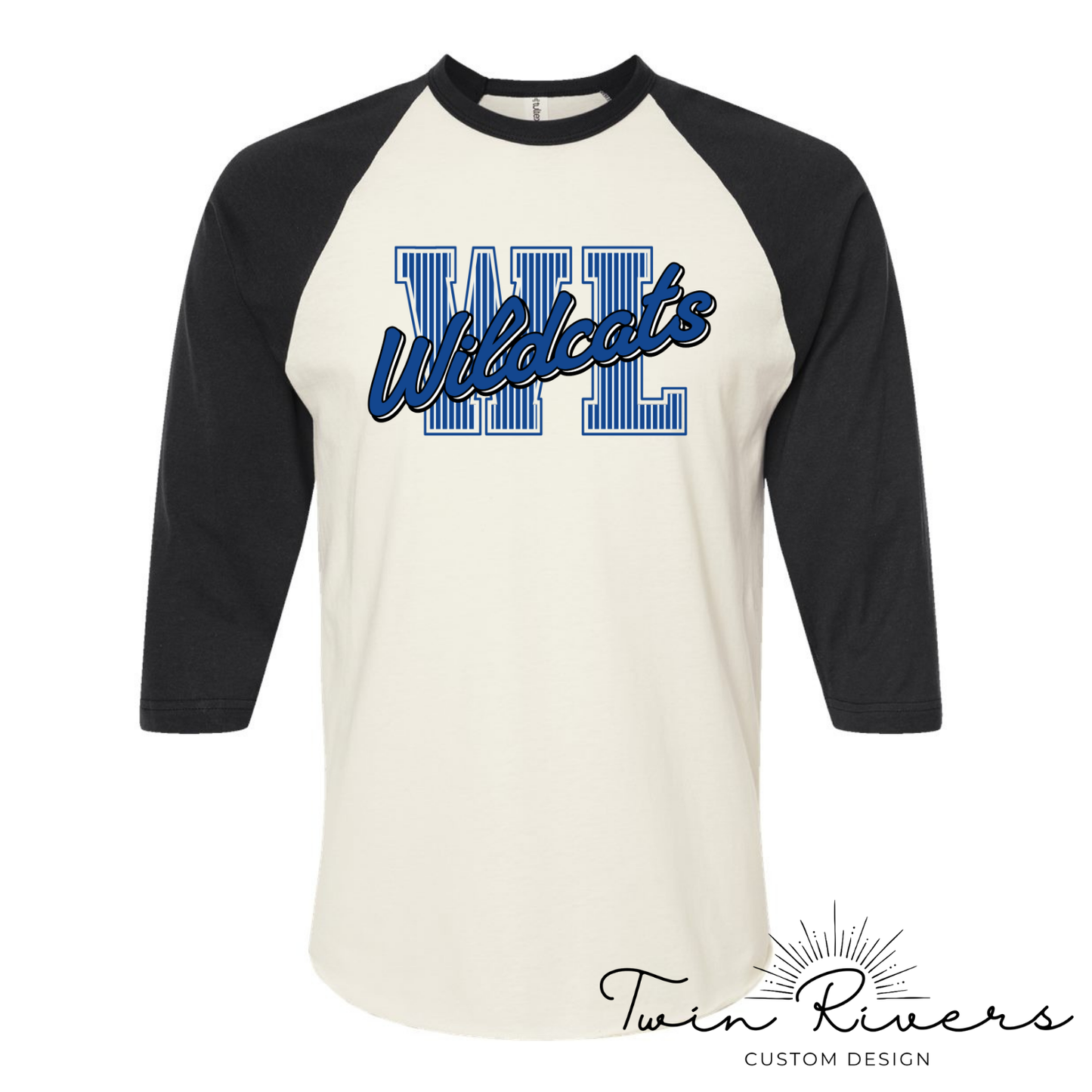 West Limestone Wildcats Striped Varsity Letter Vintage Tees
