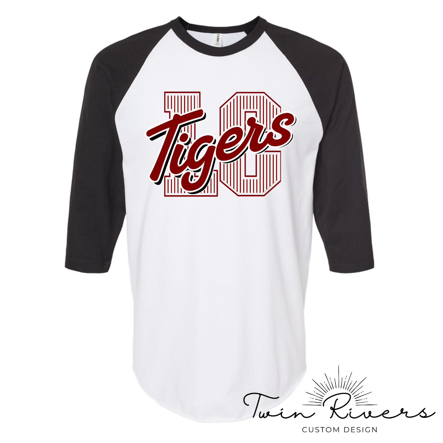Lauderdale County Tigers Varsity Striped Letter Vintage Tees
