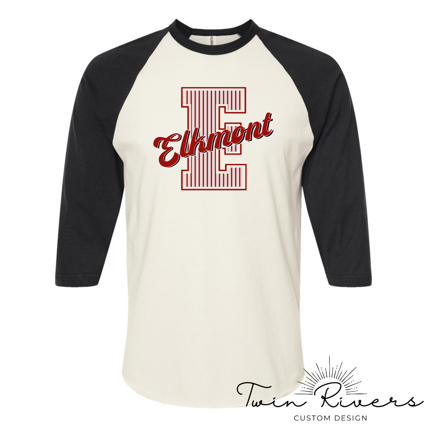 Elkmont Striped Varsity Letter Vintage Tees