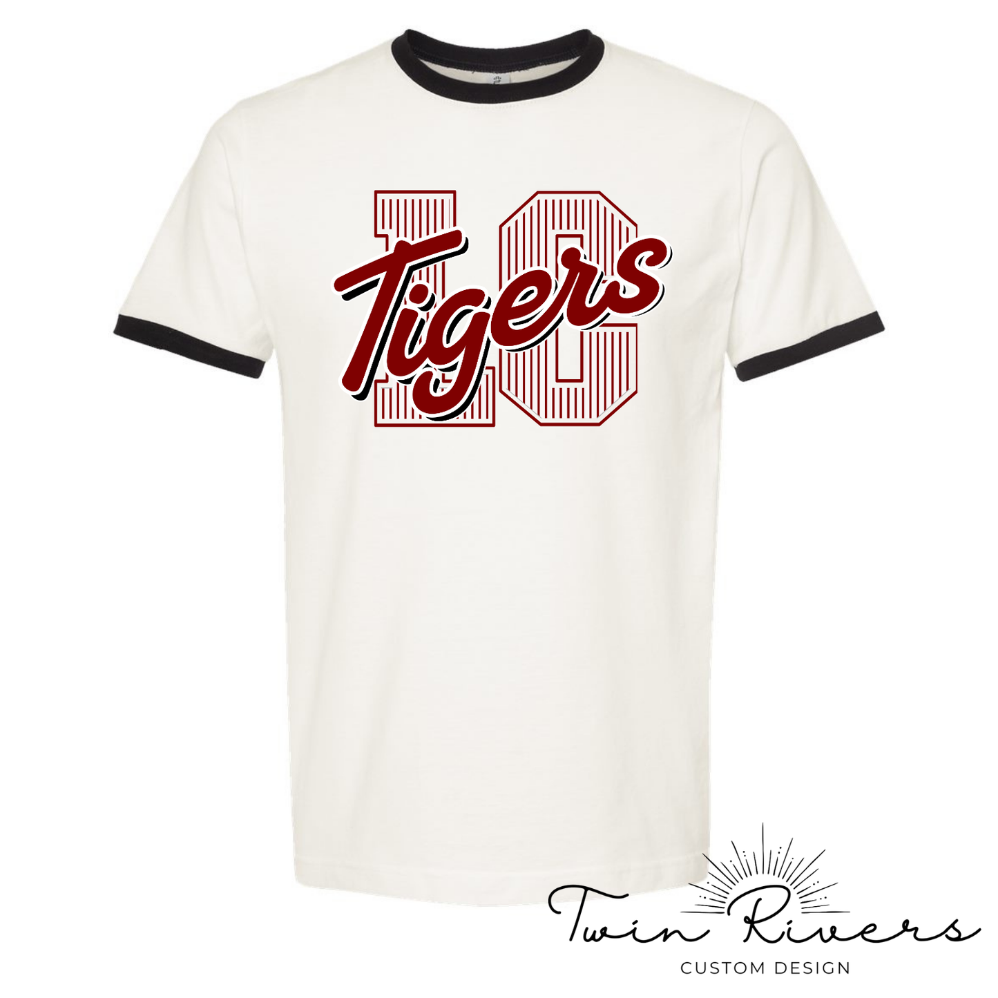 Lauderdale County Tigers Varsity Striped Letter Vintage Tees