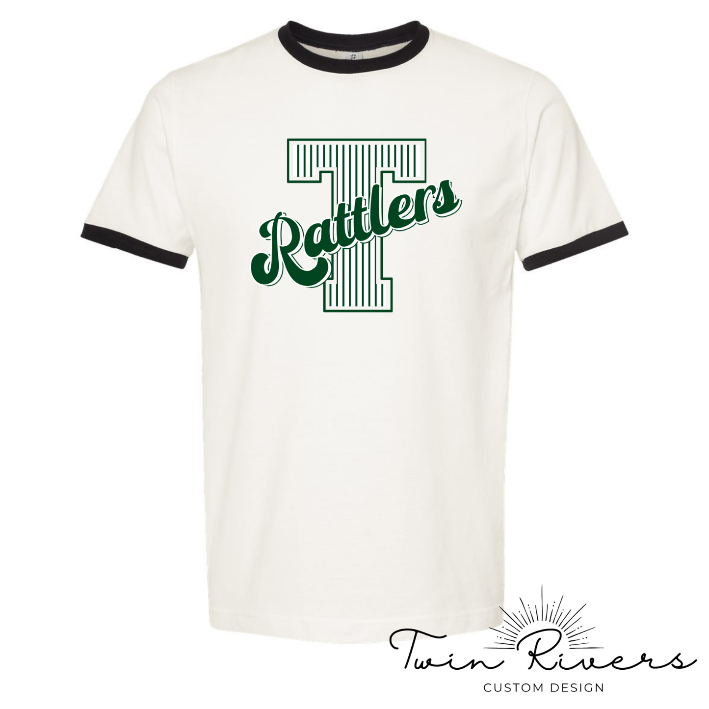 Tanner Rattlers Striped Varsity Letter Vintage Tees