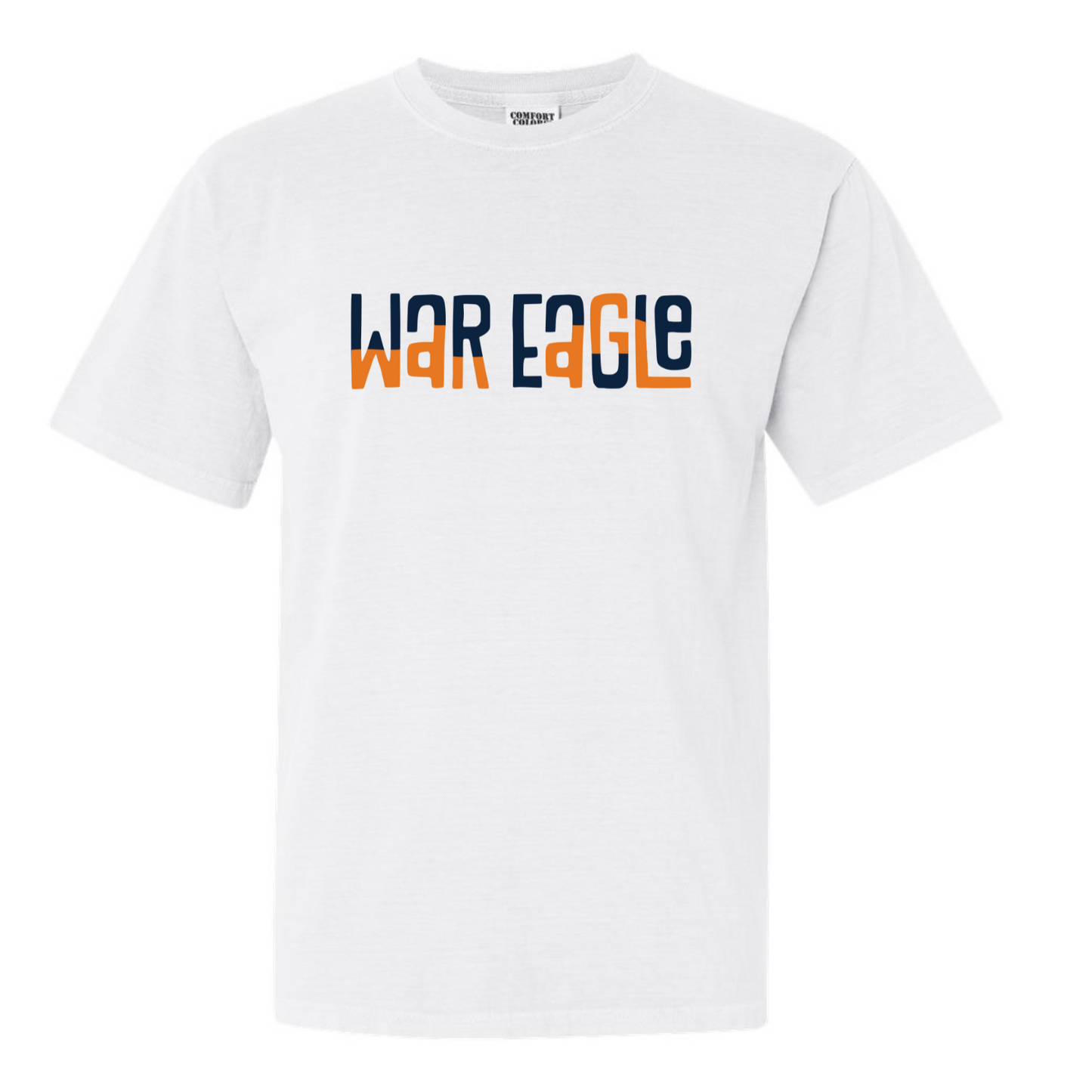War Eagle Color Block - White Comfort Color Tee