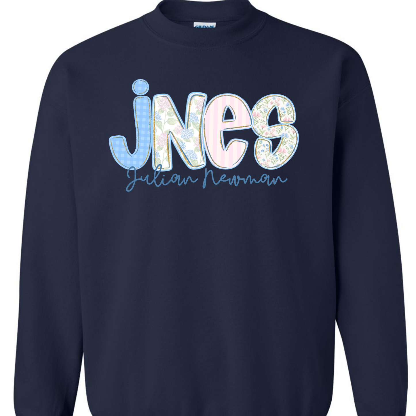 JNES Floral Letters Sweatshirts